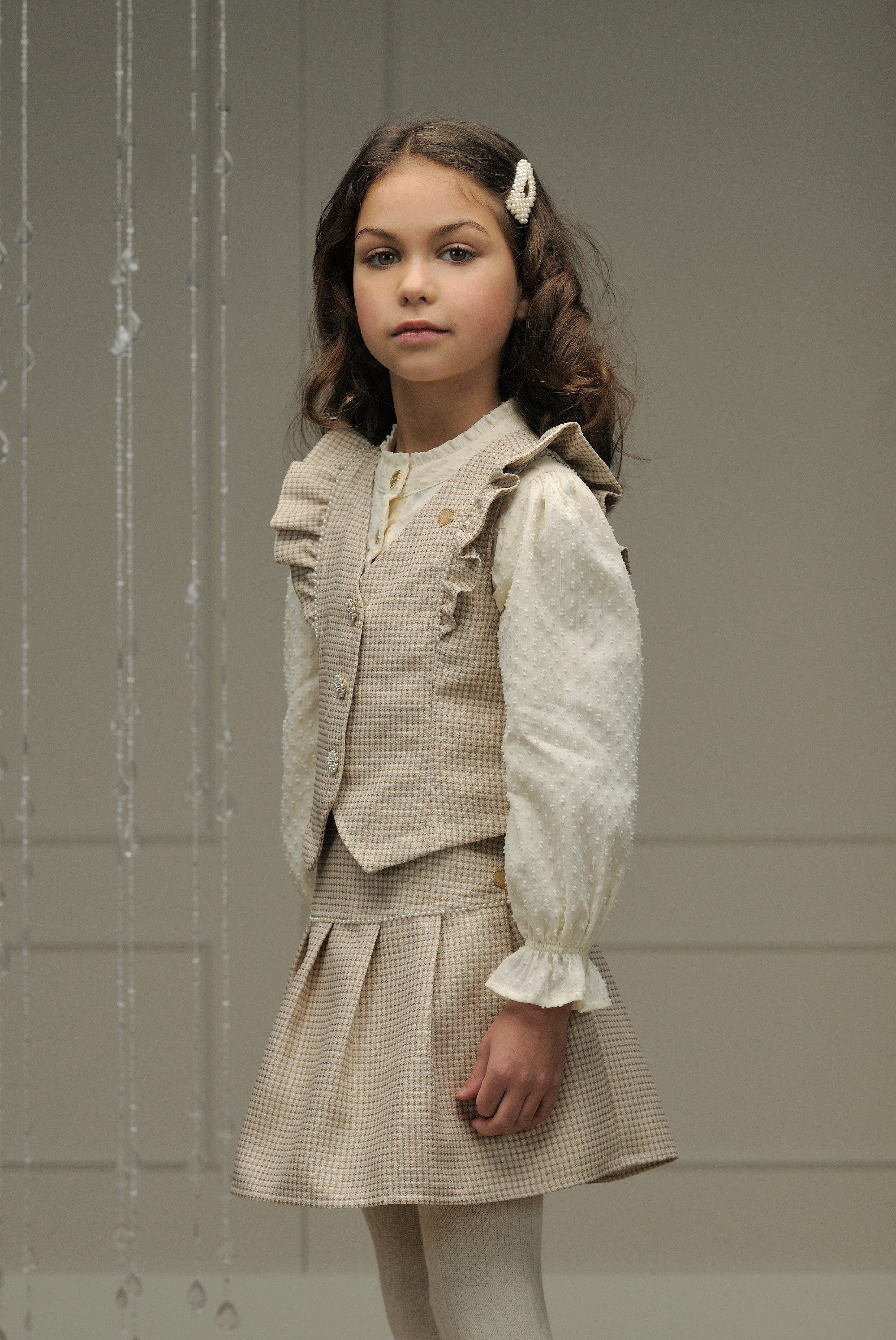 ♥ TOTTY ♥ tweed-look skirt *Fête du Champagne*