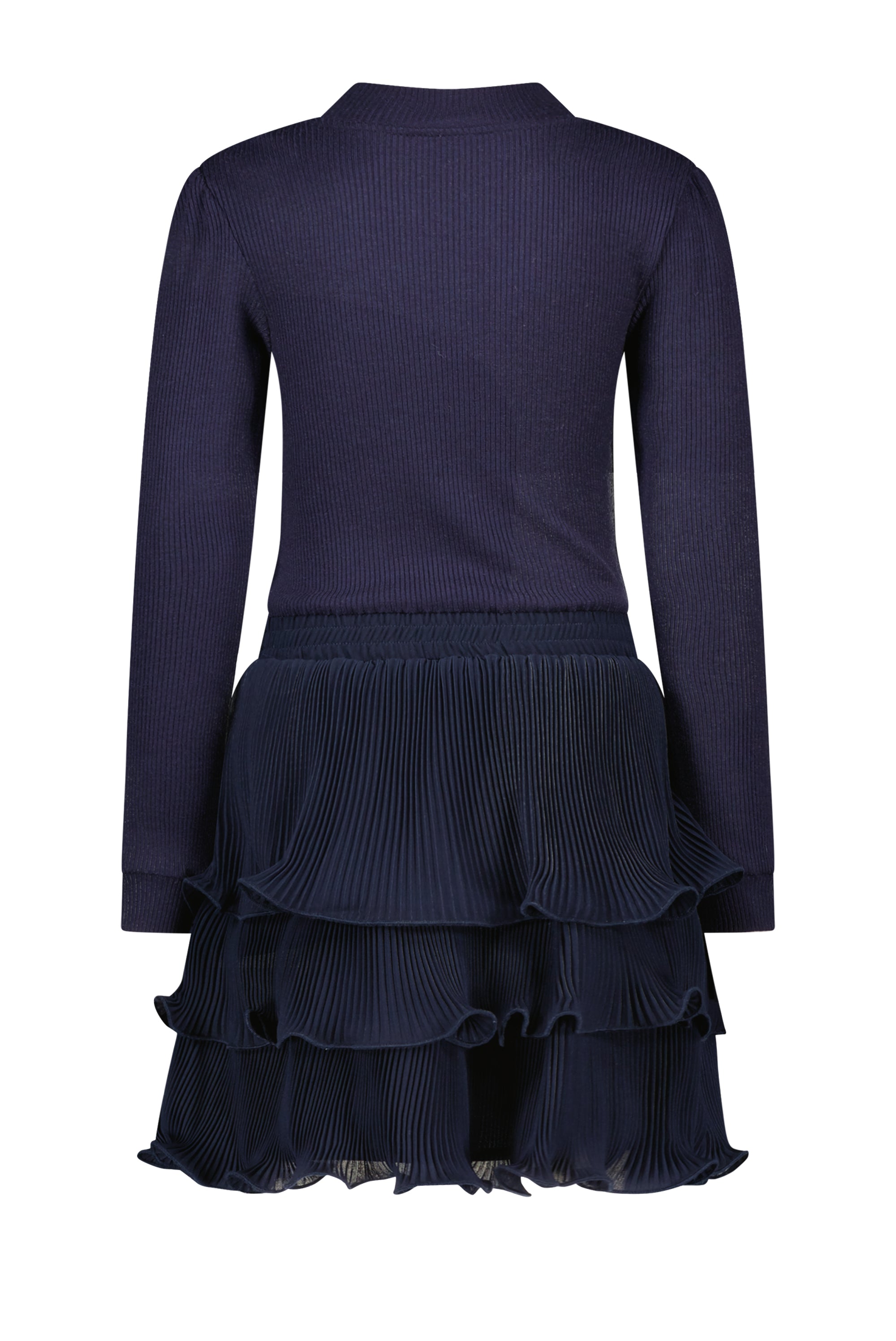 ♥ SONIQUE ♥ knit & pleated dress *Blue Navy*