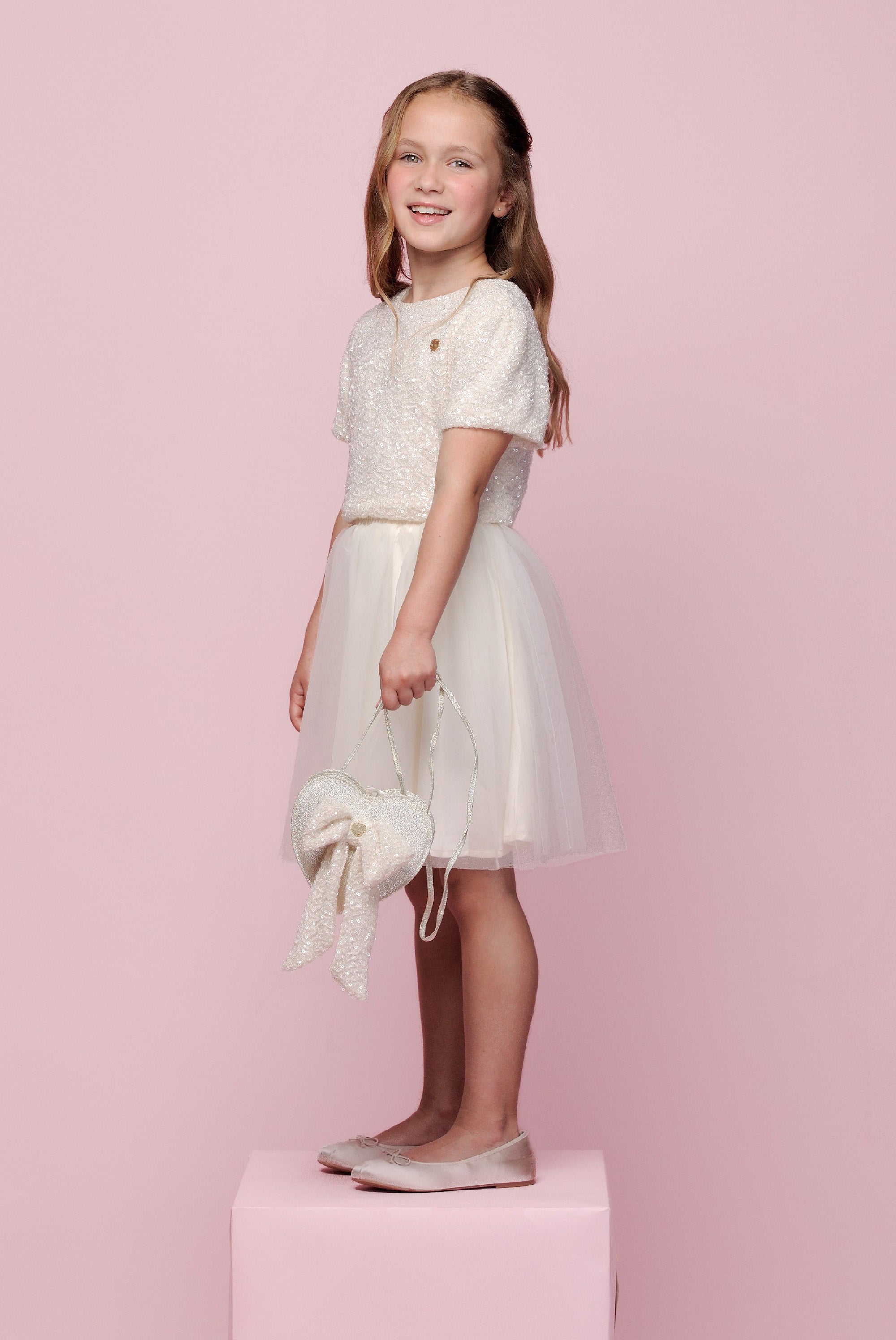 ♥ETOILE♥ spring sequins top *Pearled Ivory*