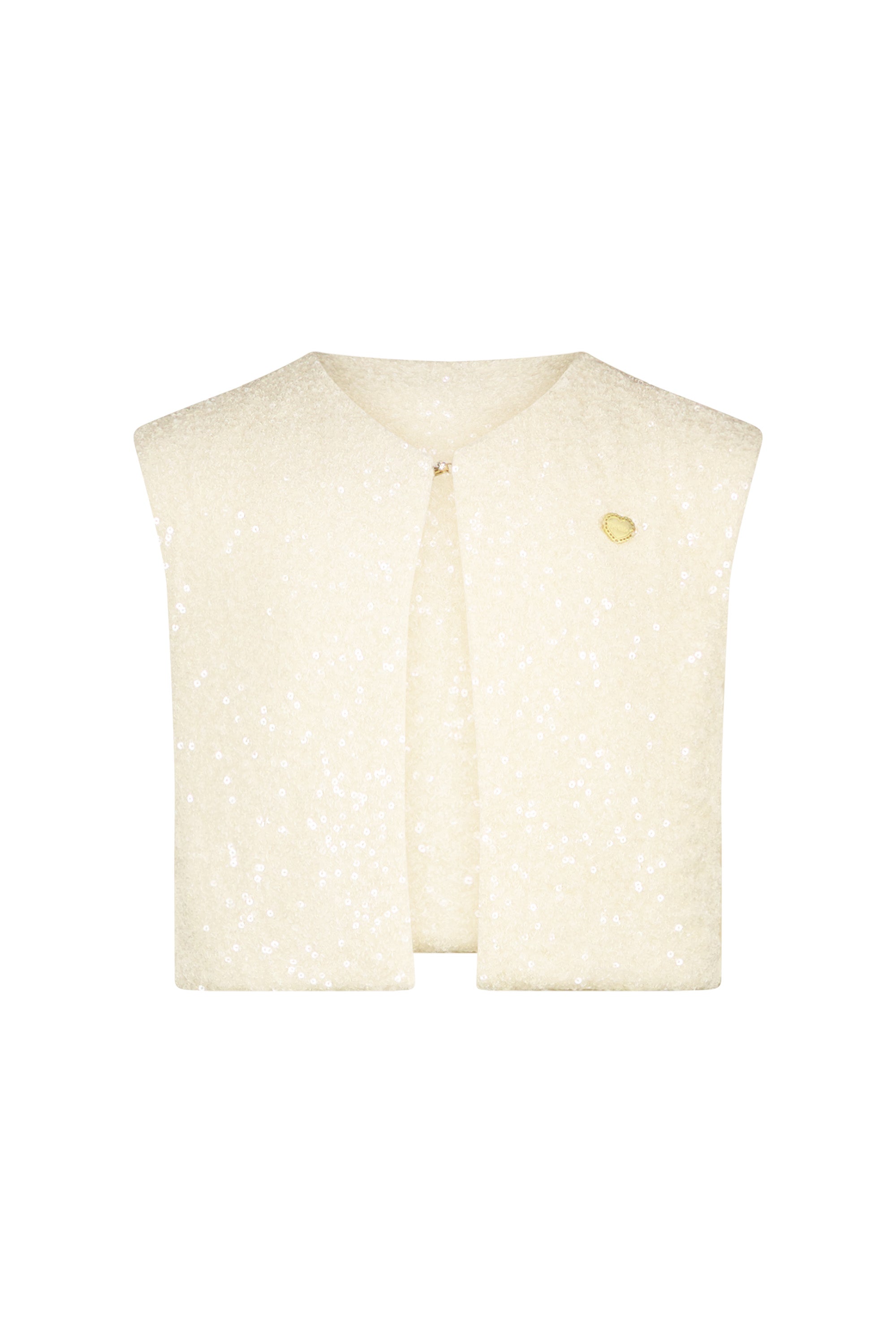 ♥ELOISE♥ spring sequins gilet *Pearled Ivory*