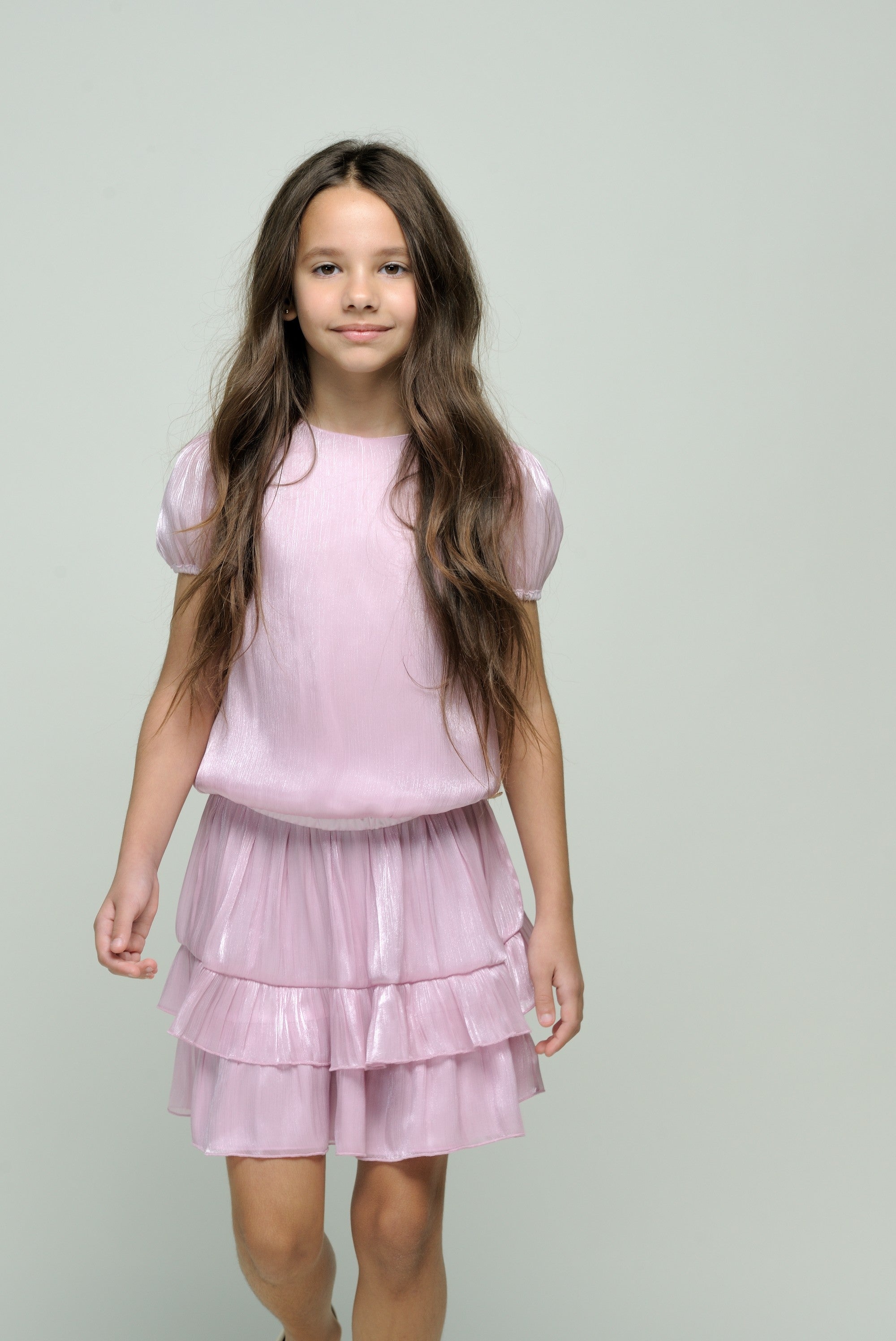 EVERLEE silky voile top Lilac Dream