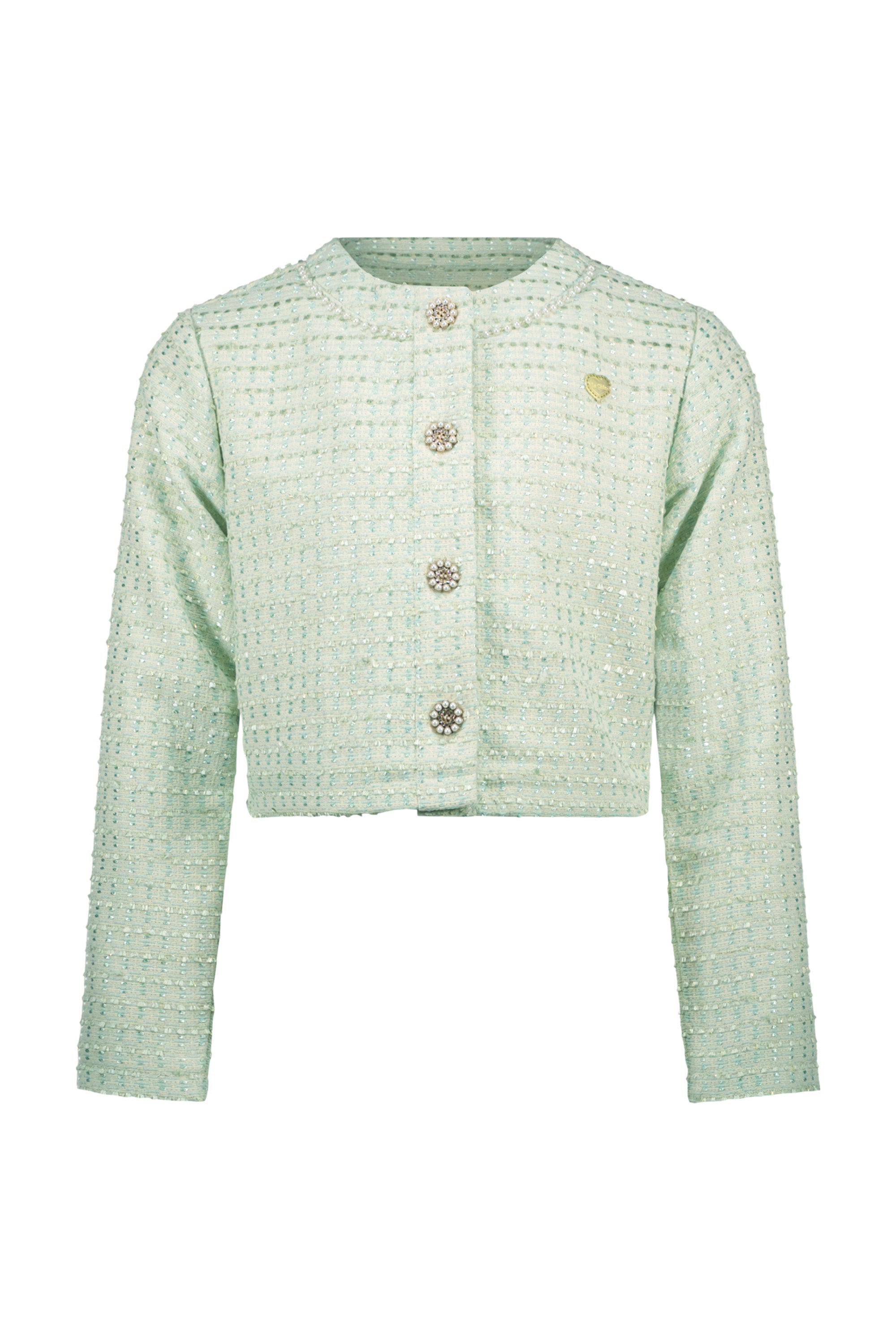 ♥AMY♥ summer Chic tweed jacket *Shade of Jade*