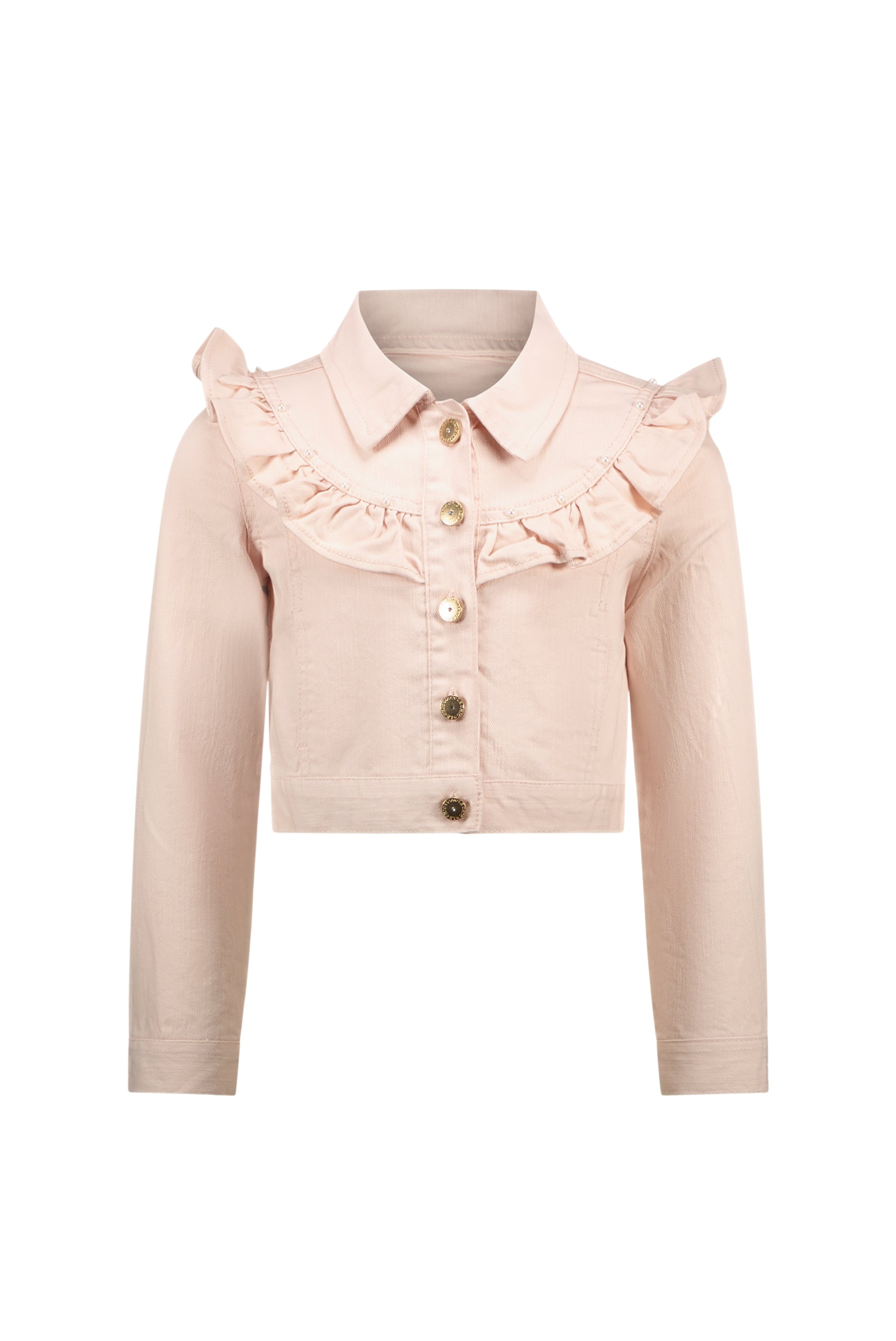 ALYSUM ruffle denim jacket Pinky Promise