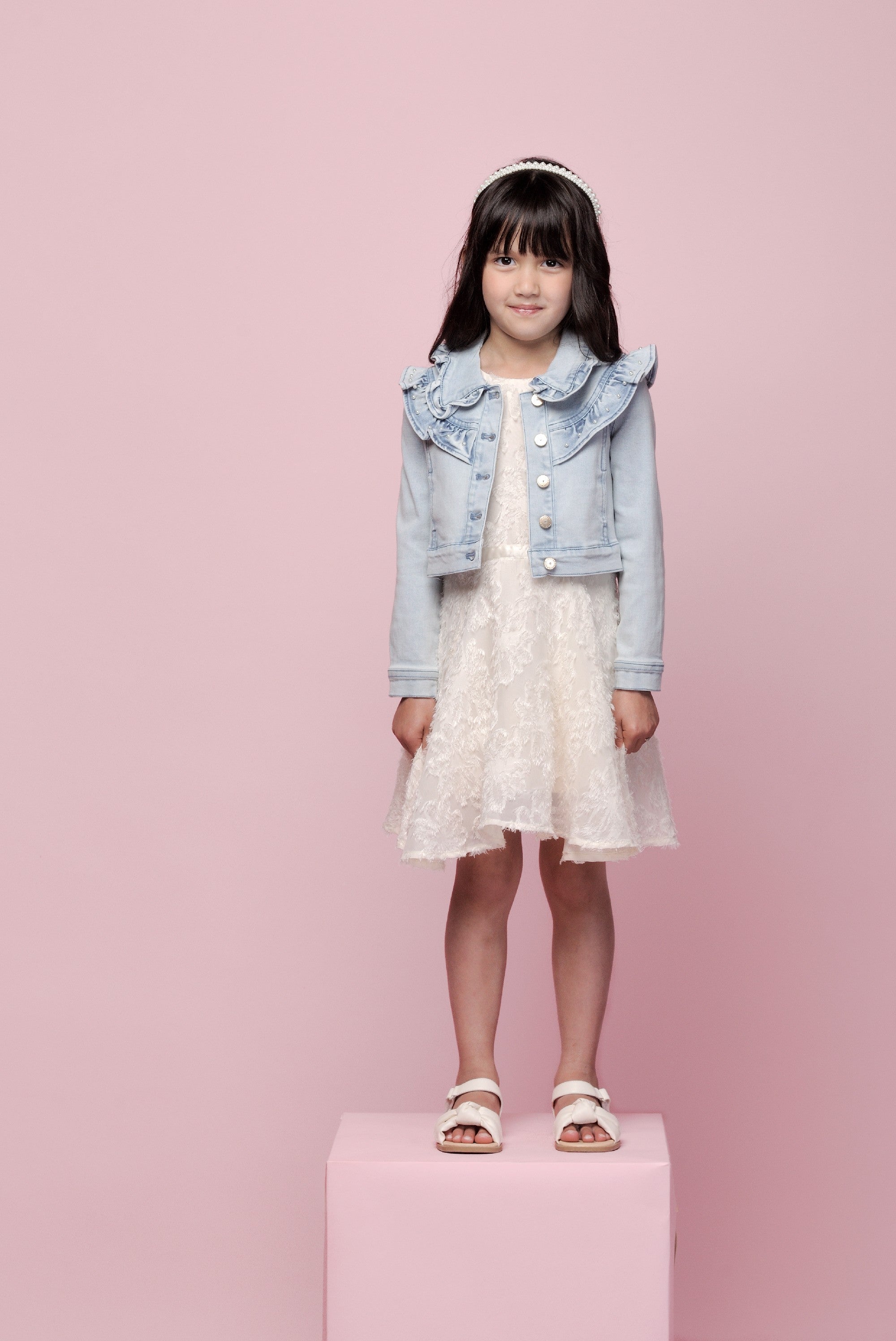 ♥ALYSUM♥ ruffle denim jacket *Classic Light Denim*