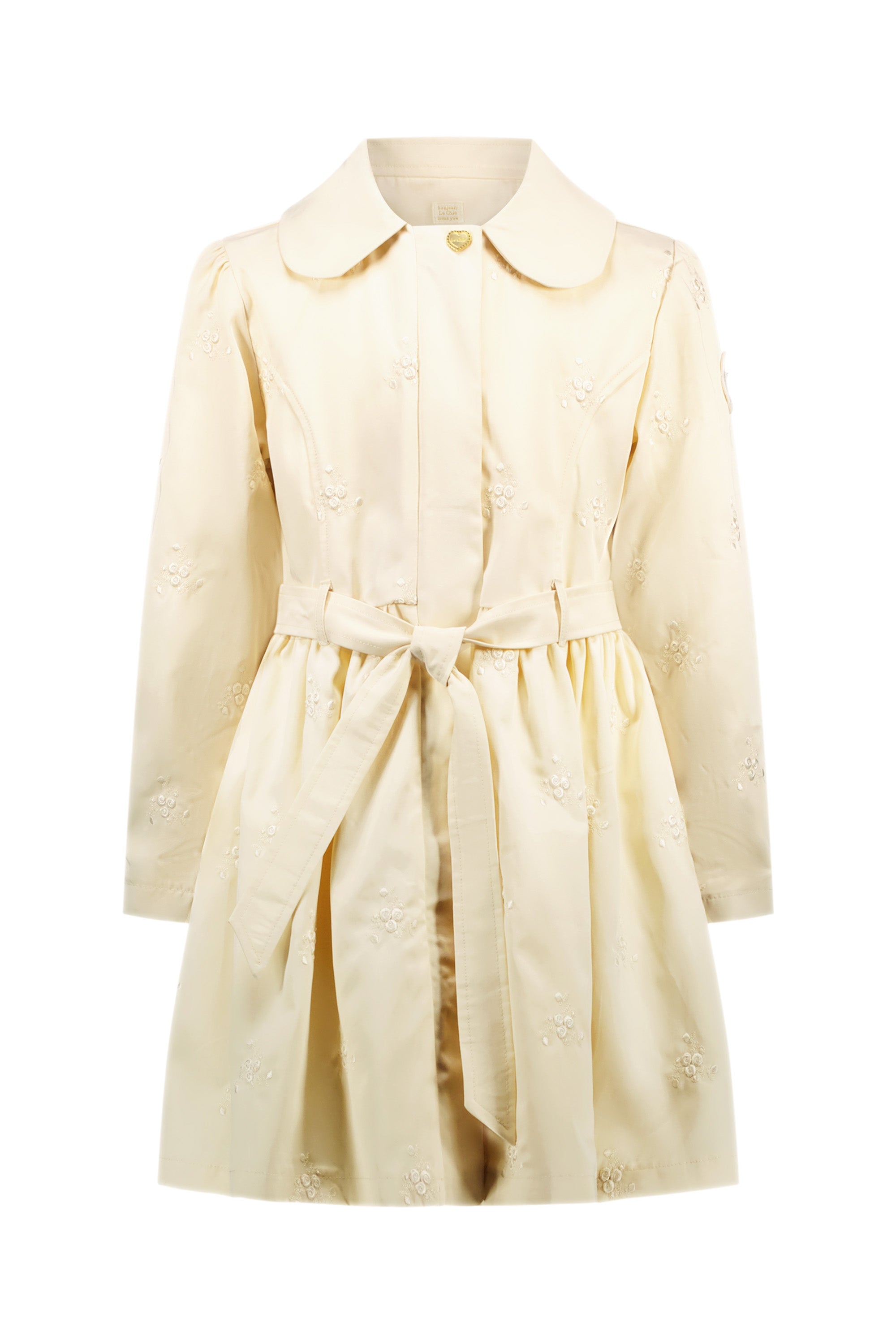 BELSA embroidered summer coat Pearled Ivory