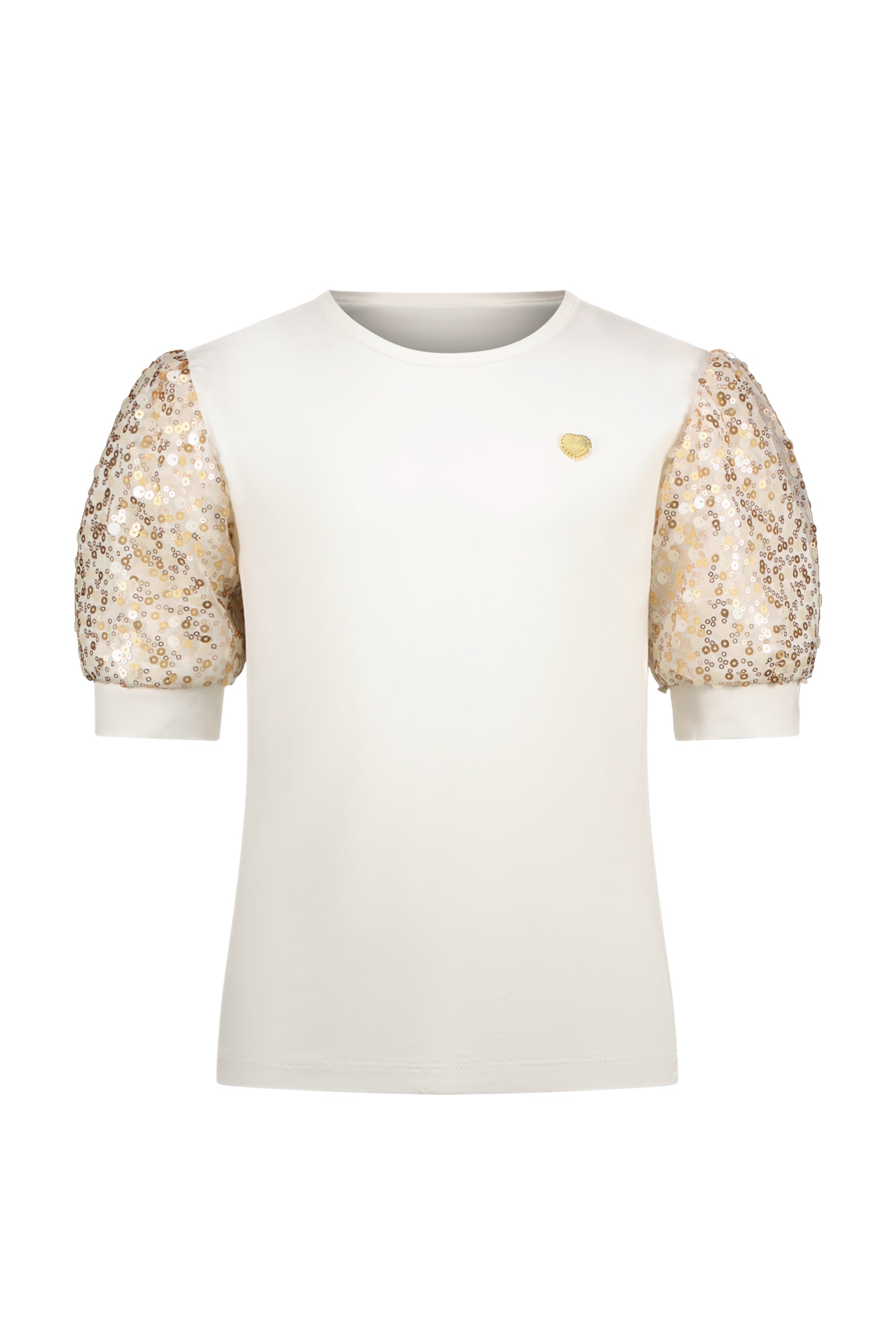 ♥NOSHANY♥ ombre-sequins T-shirt *Off White*