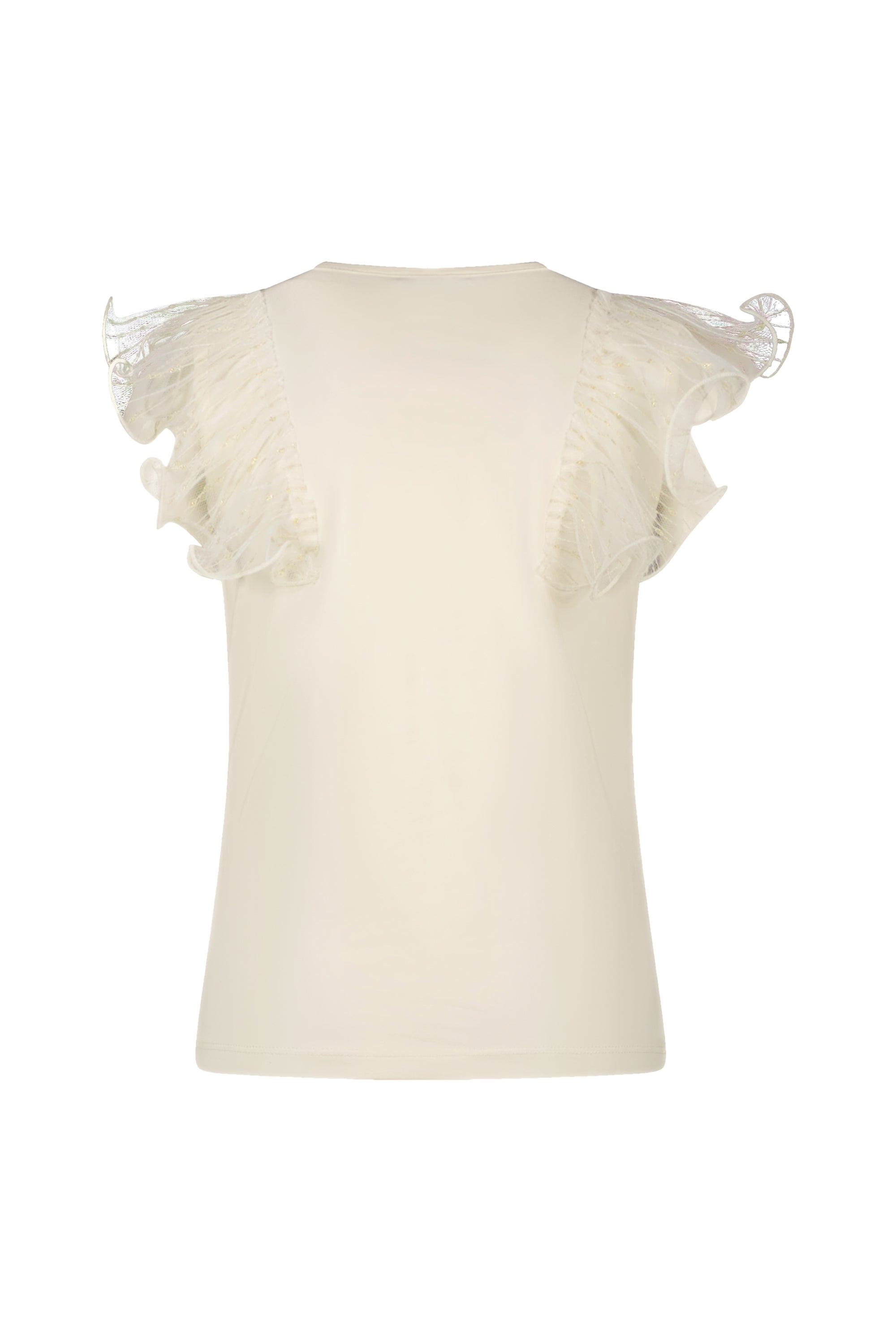 ♥NOBLESSE♥ lurex net T-shirt *Pearled Ivory*