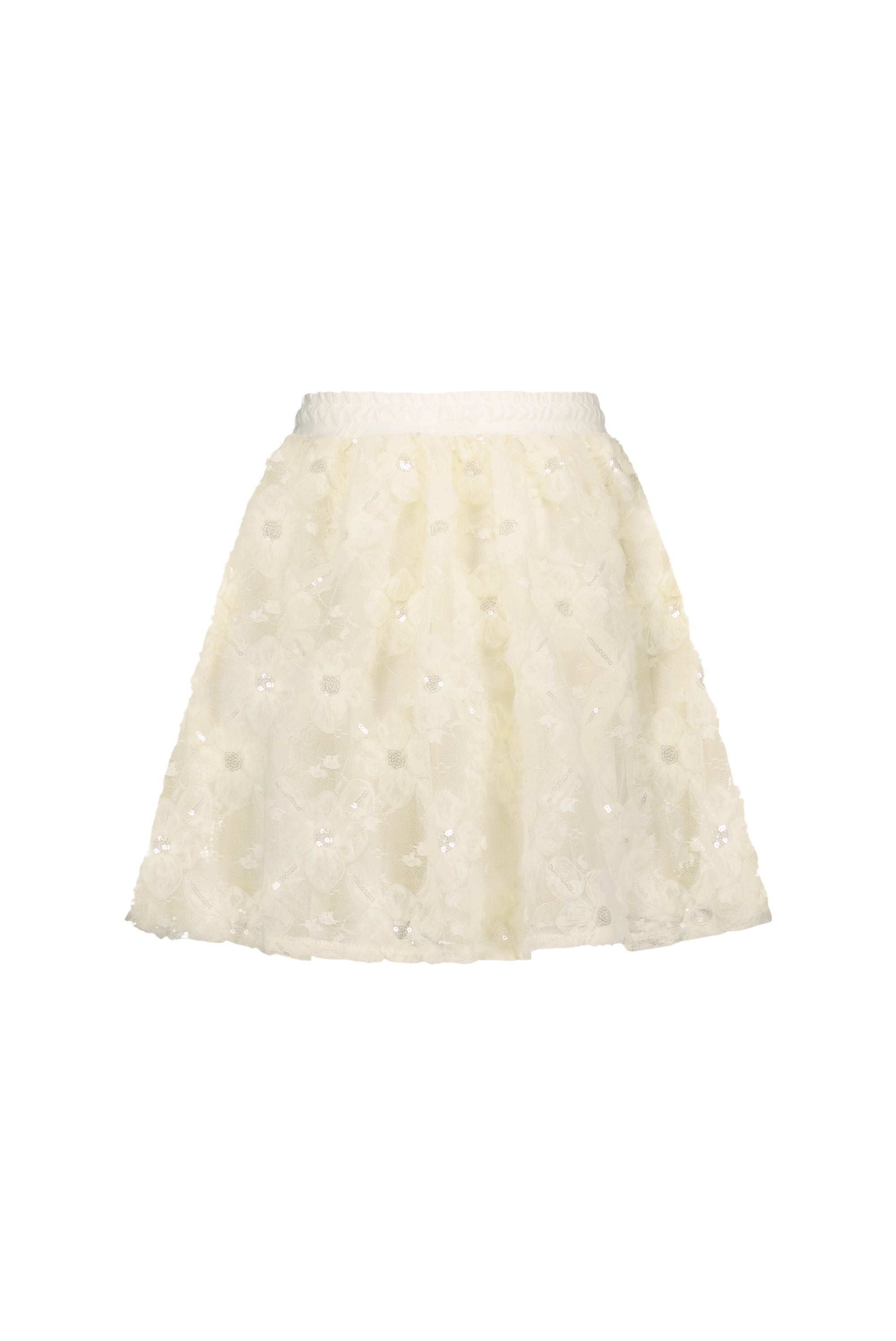 ♥TWILIGHT♥ flower-net skirt *Dreamy Creamy*