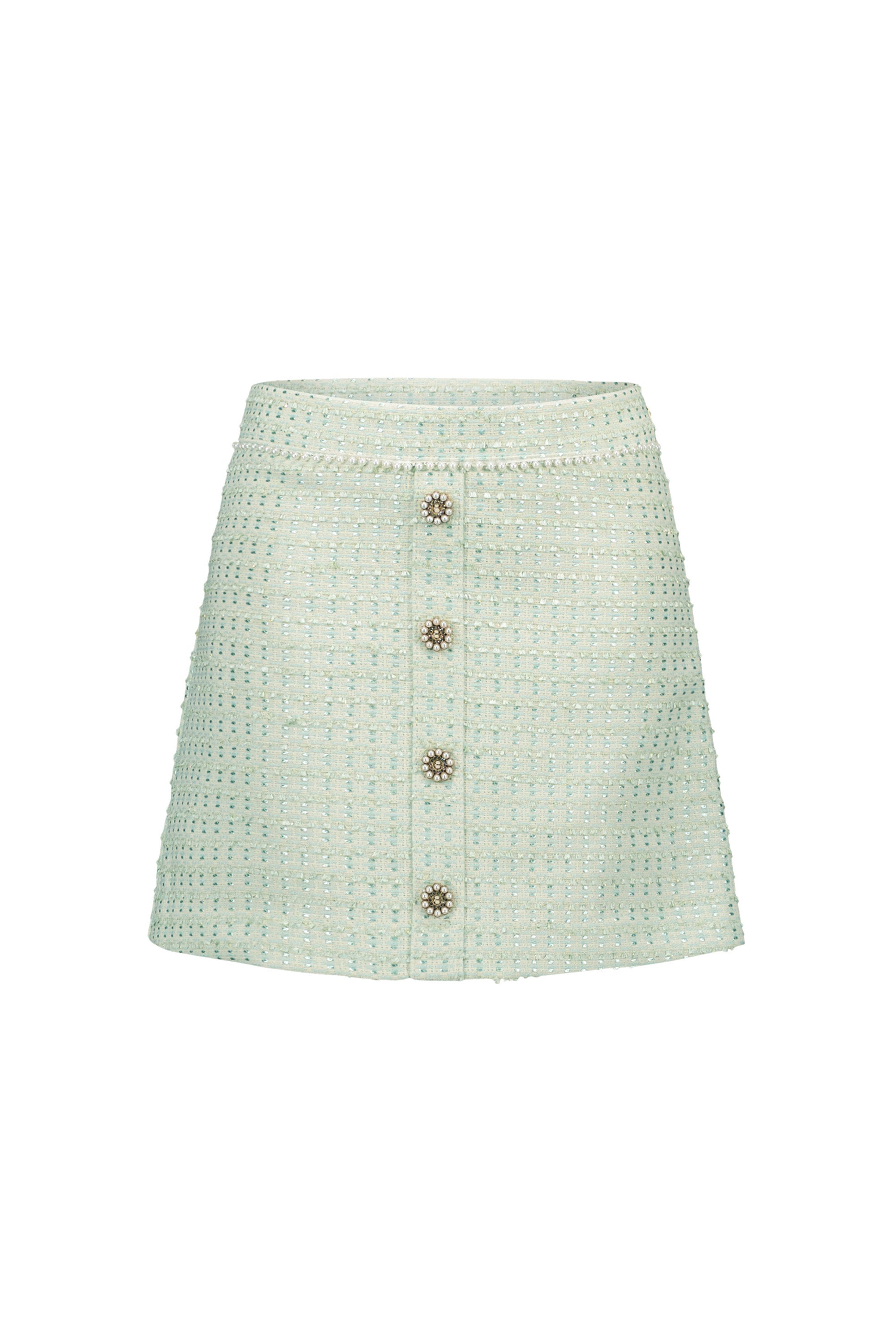 ♥TIANA♥ summer Chic tweed skirt *Shade of Jade*