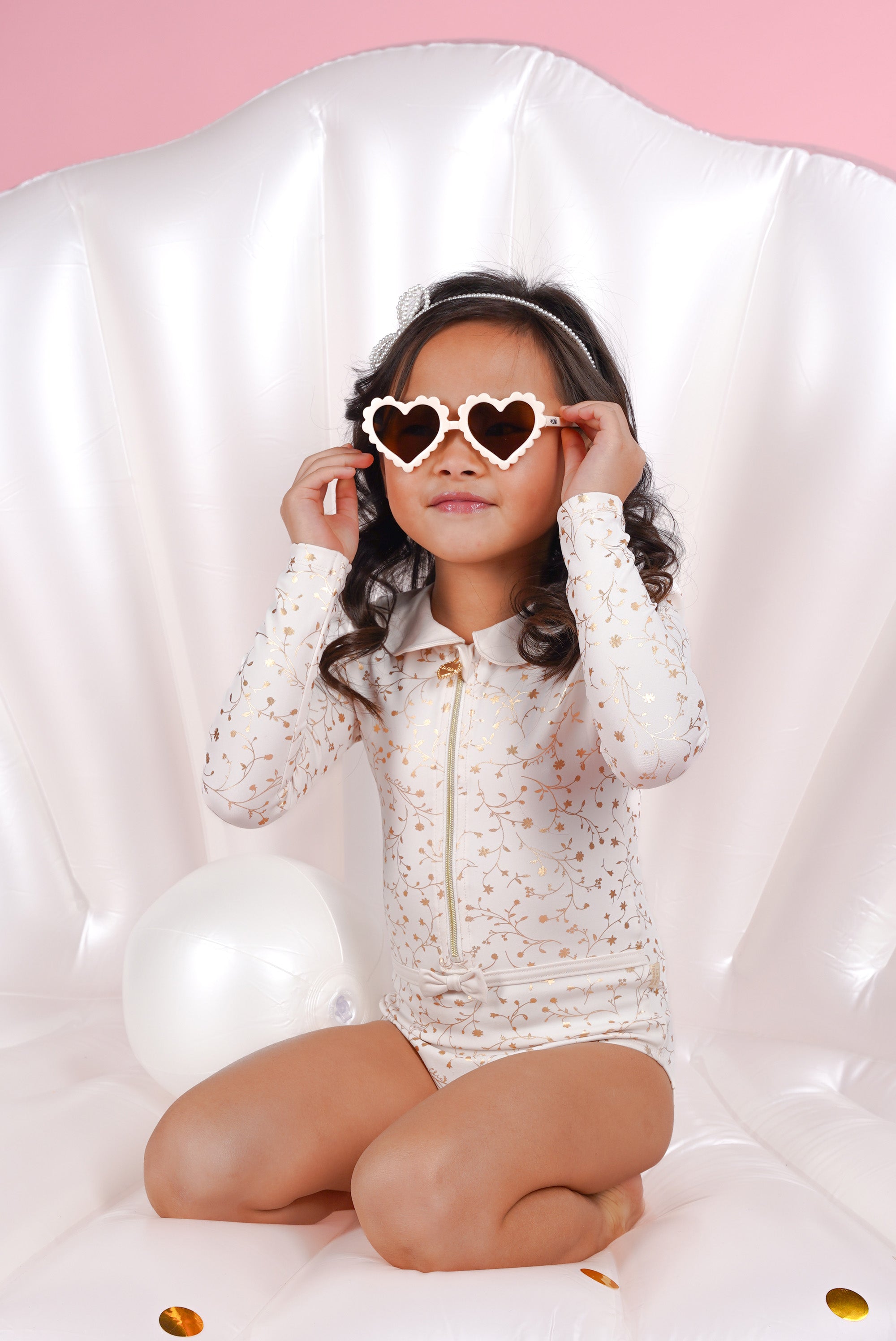 ♥ZIARA♥ swimsuit & sunglasses *Pearled Ivory*