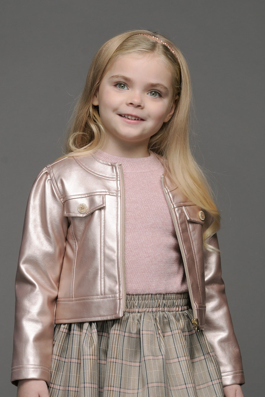 ♥ AMOUR ♥ fake leather jasje *Roze*