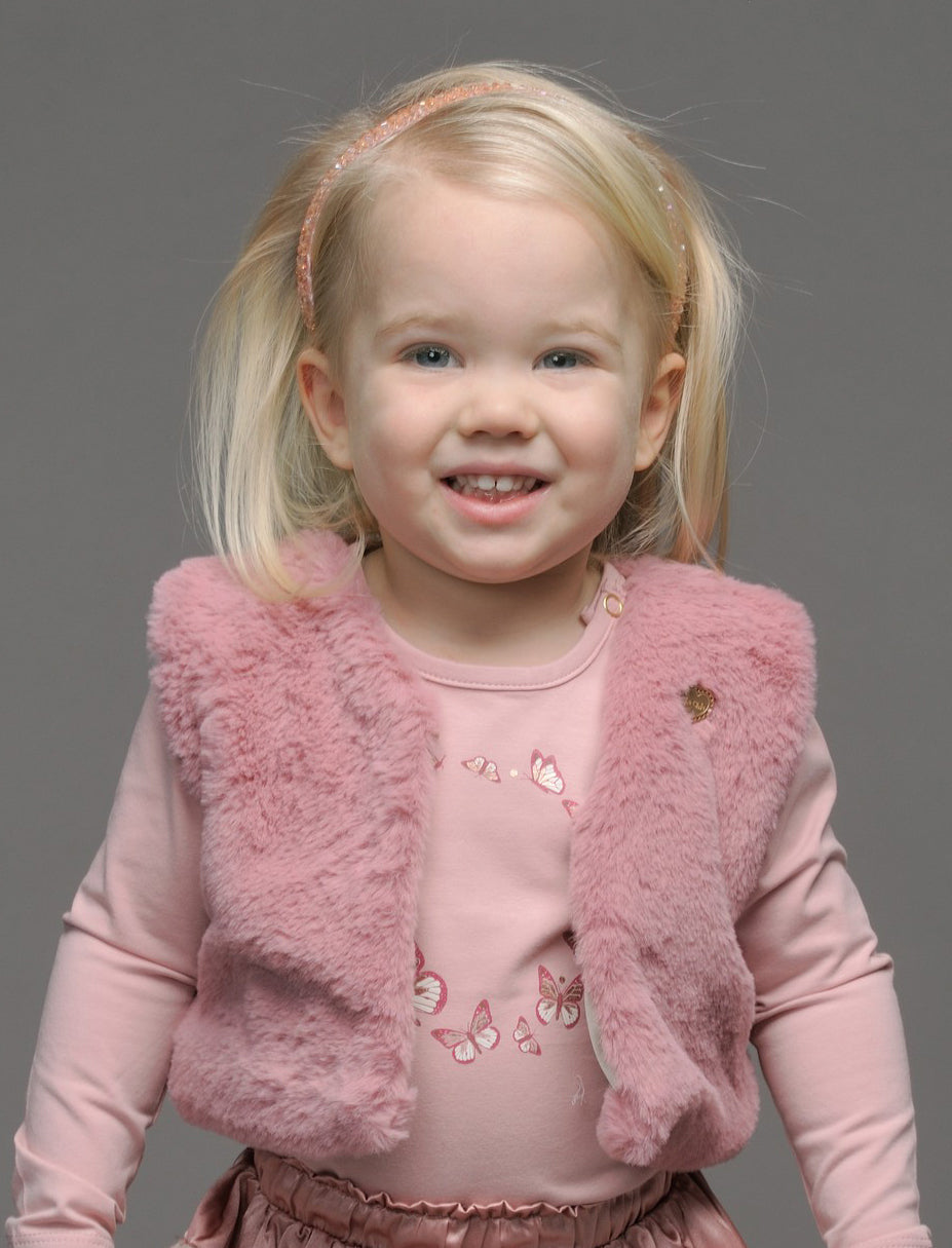 ♥ ELOISY ♥ furry gilet *Roze*