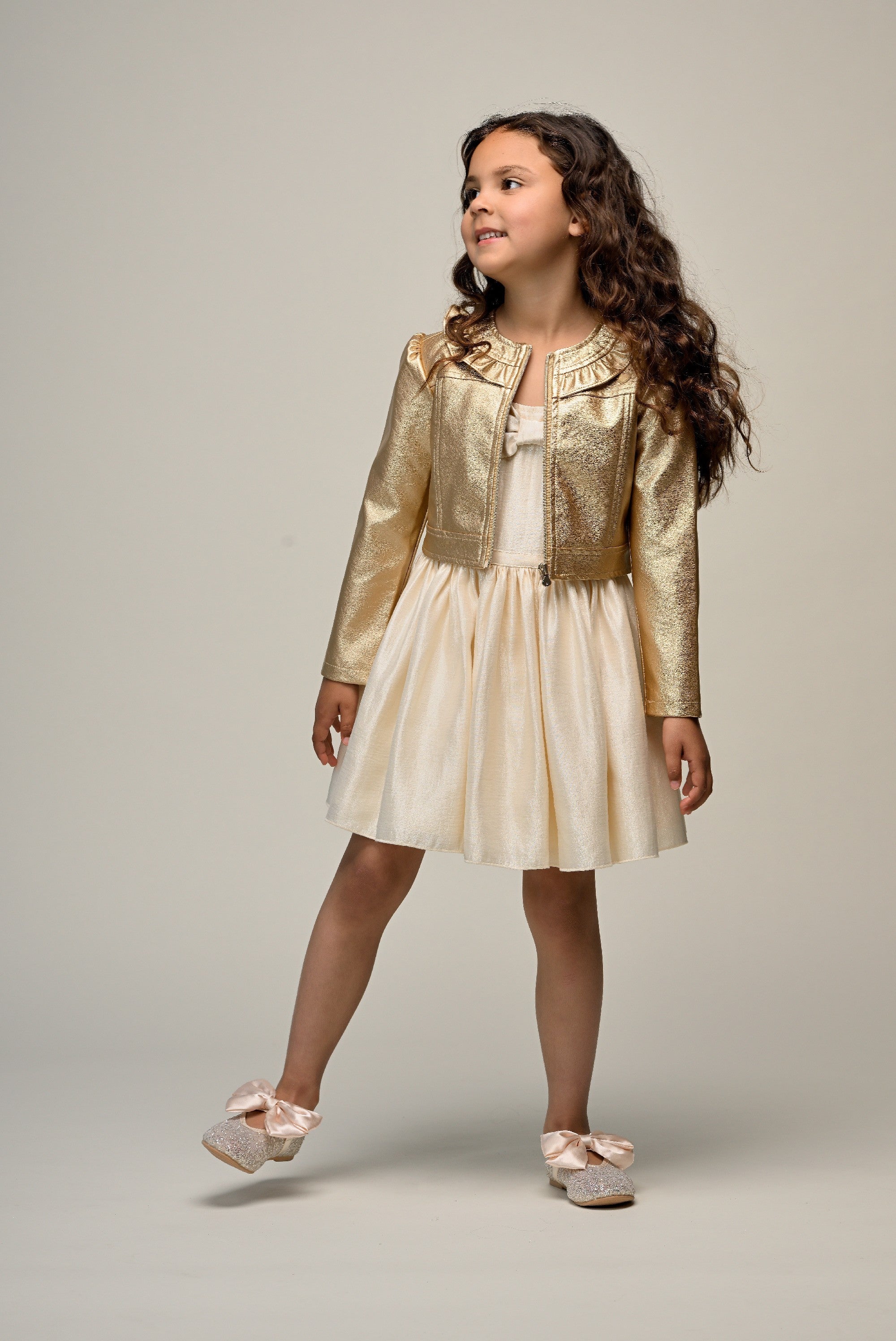 ARLETTE fake leather jack. Golden Glow