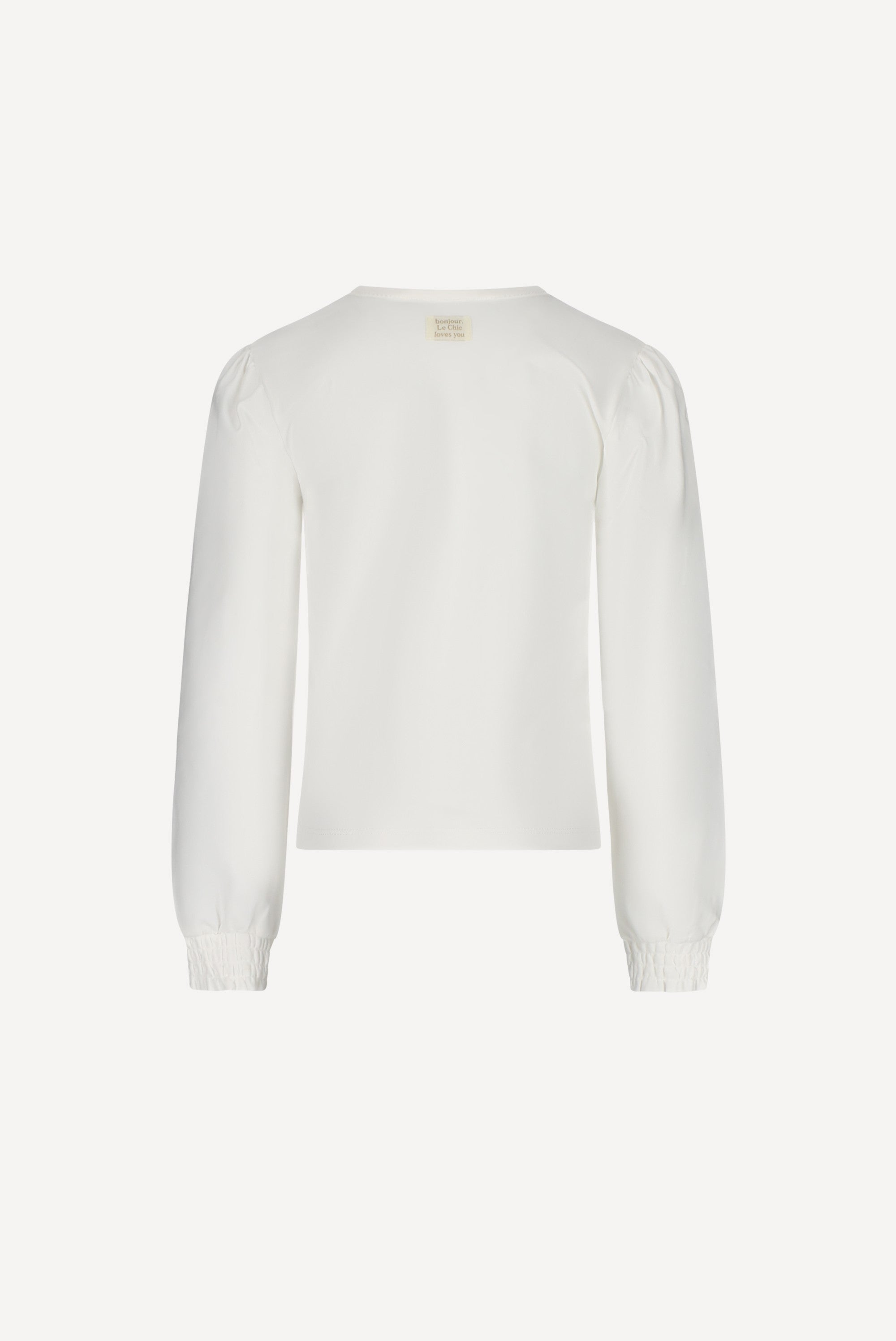 NONSY strik print T-shirt. Off White