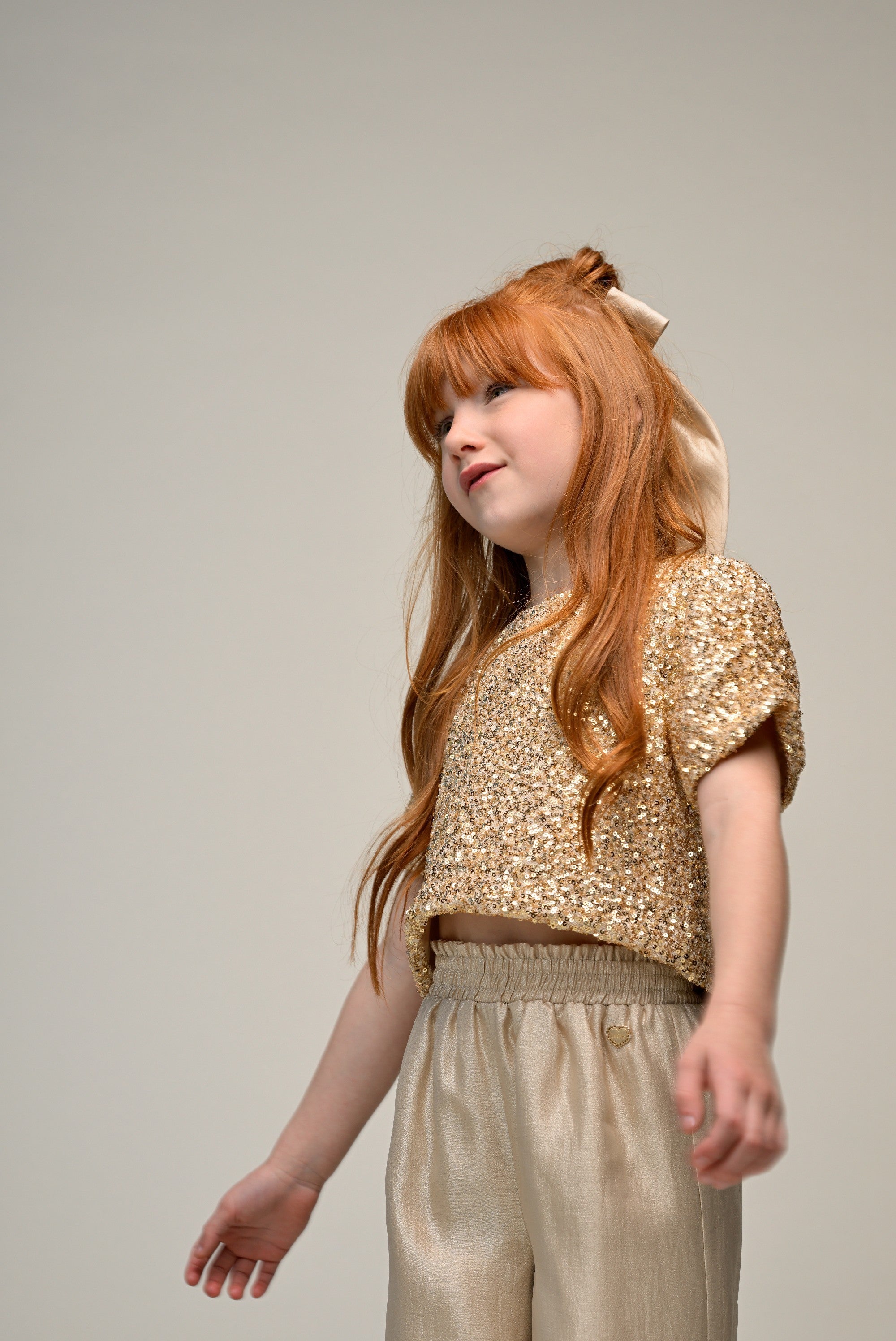 DANSANT wide leg broek. Golden Glow