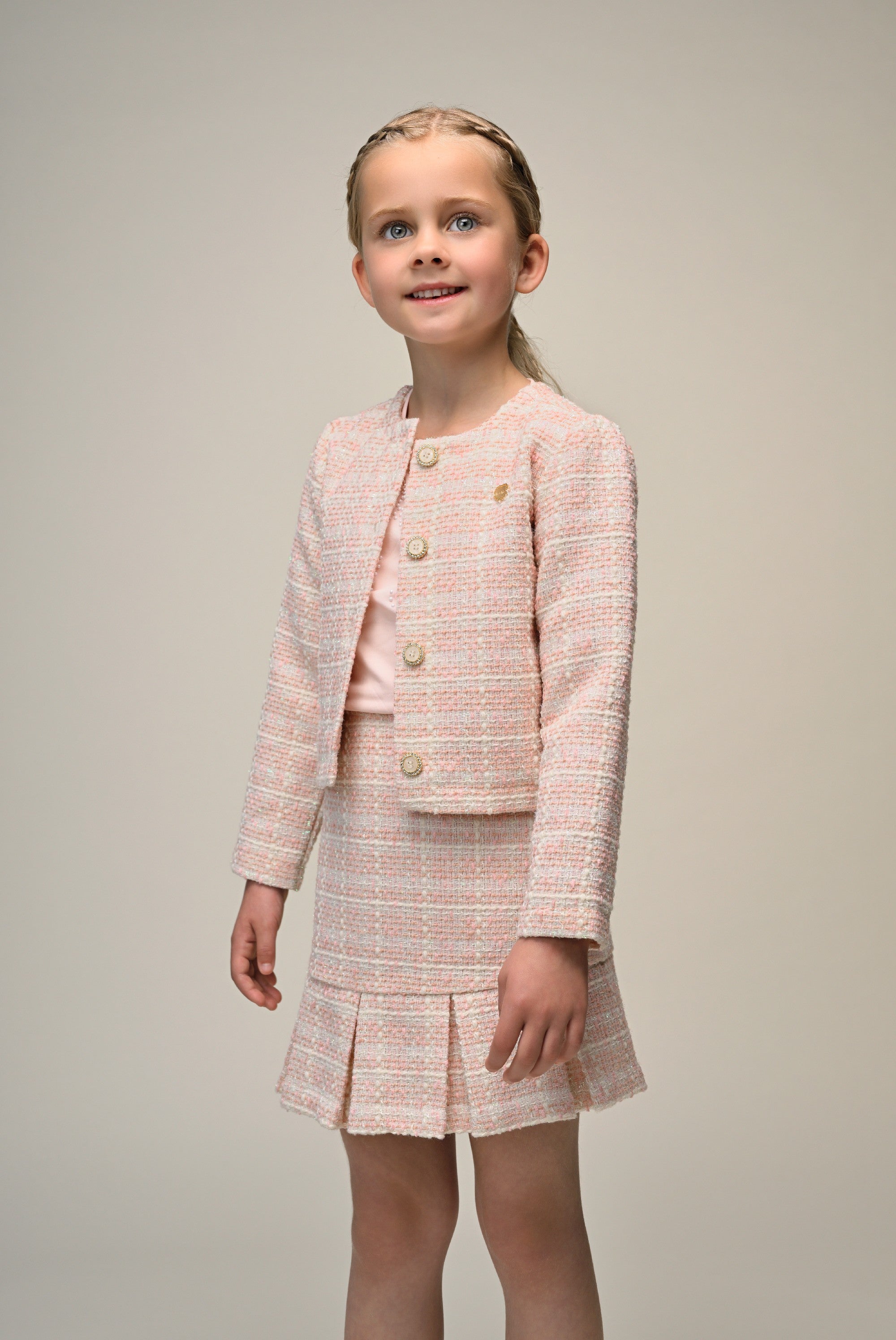 TIVVY tweed rok. Pink Symphony