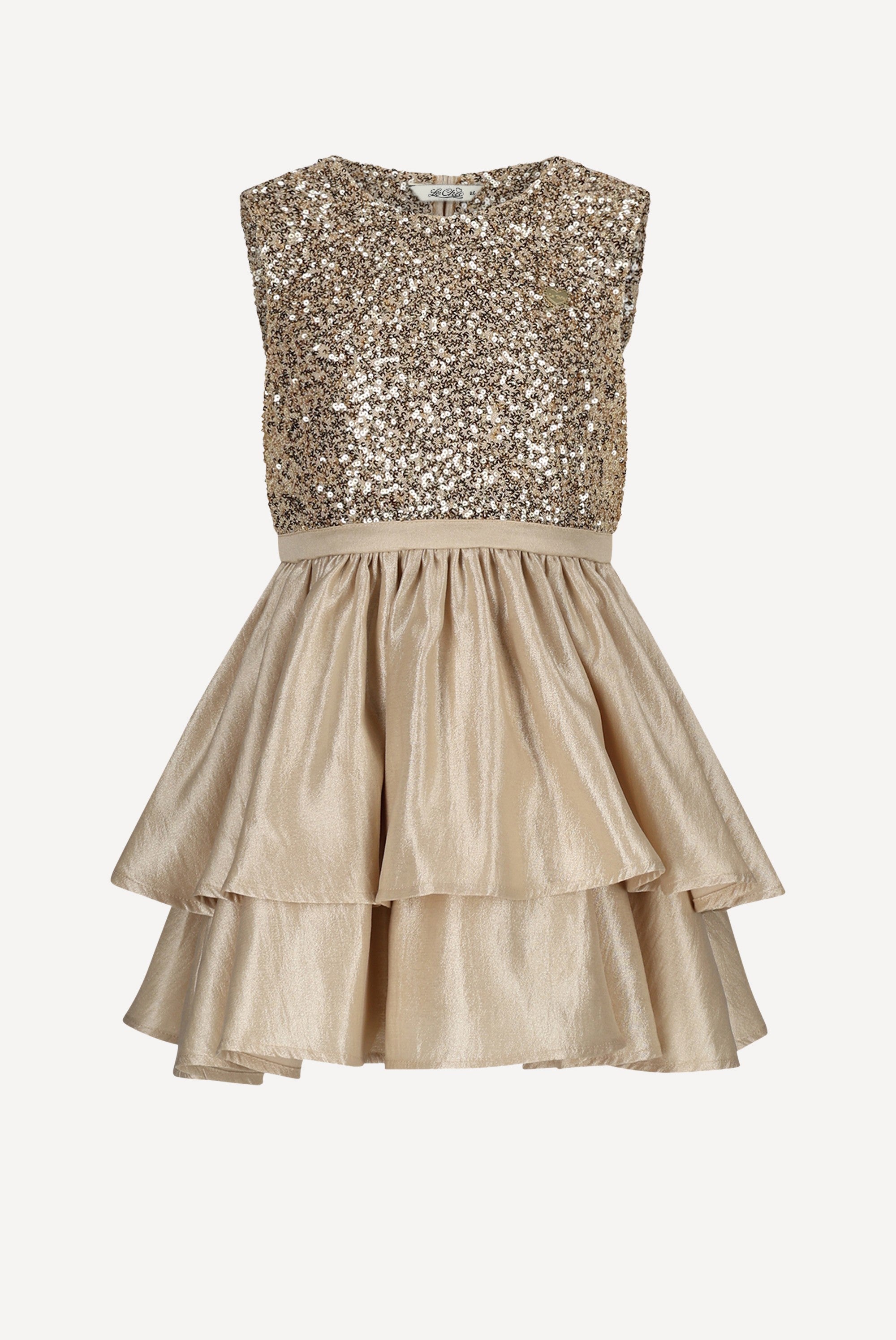 SHINY feest jurk. Golden Glow