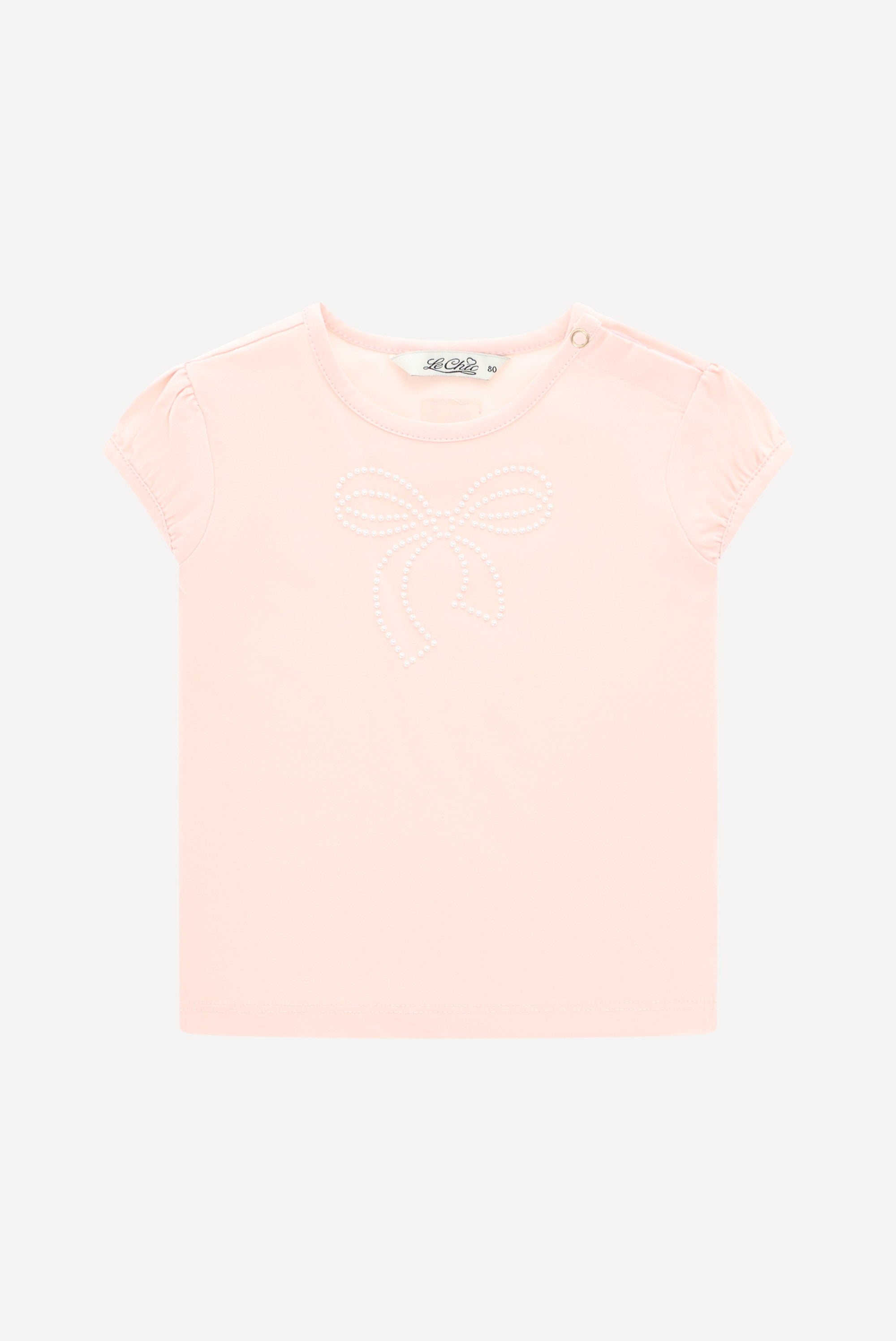 NOKI parel T-shirt. Pink Symphony