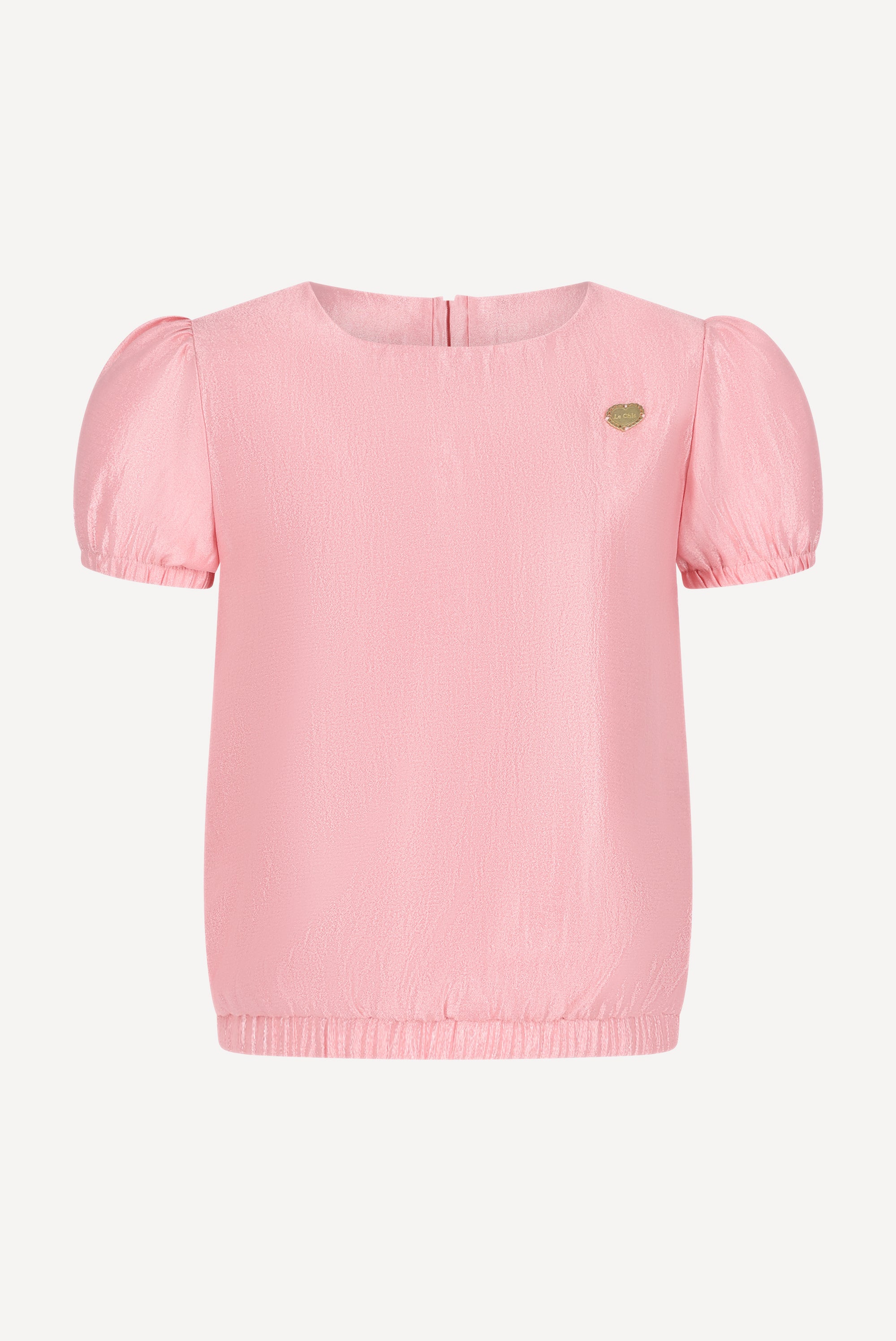EVERLYNE cropped summer blouse. Flamingo Festival