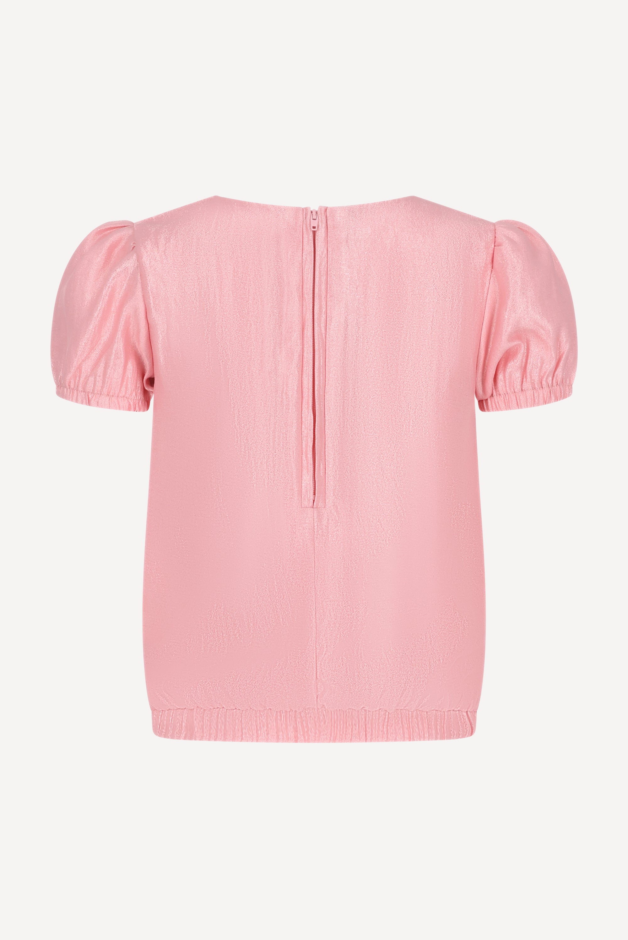 EVERLYNE cropped summer blouse. Flamingo Festival