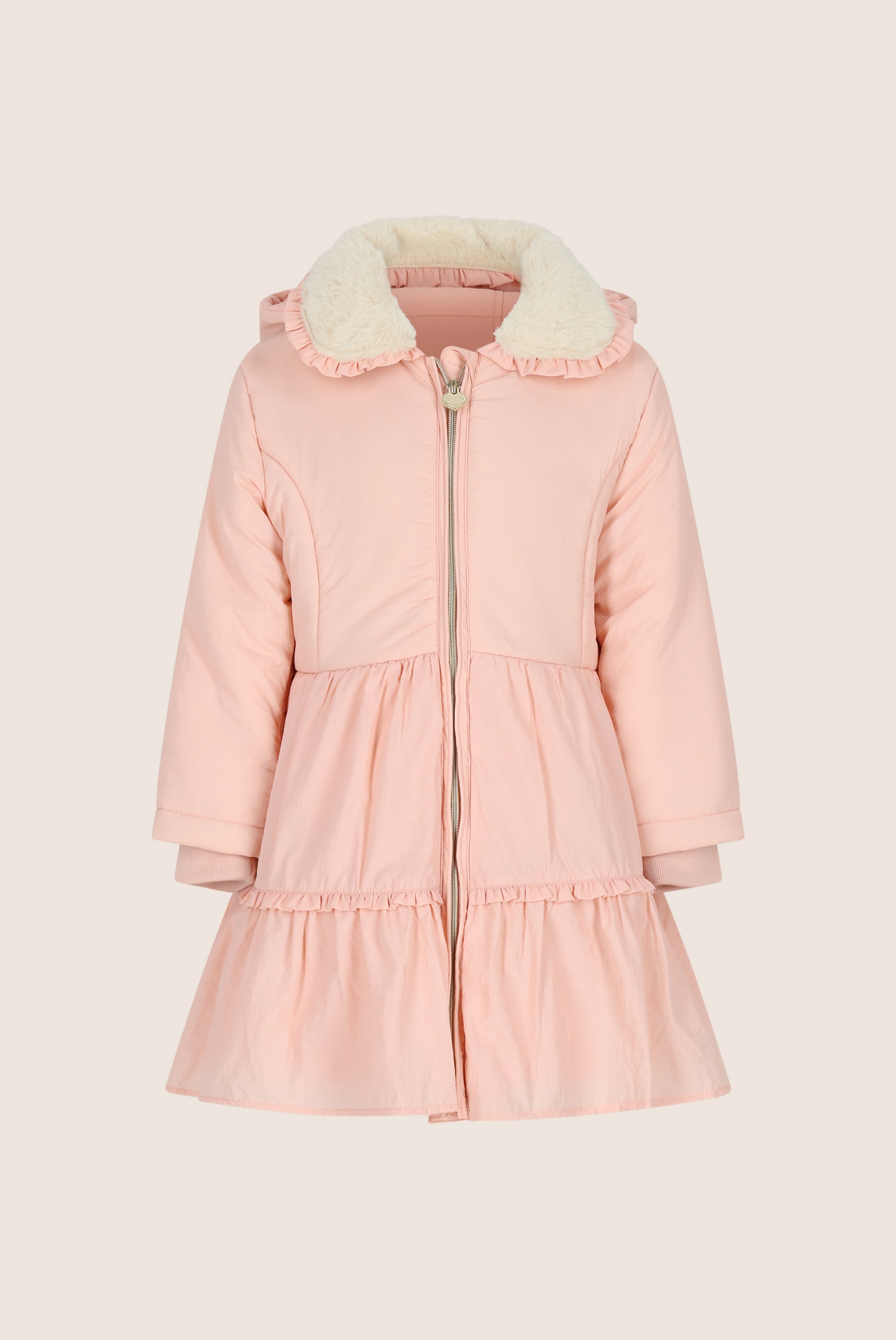 BLANCHE ruffle winterjas - Pink Crystal