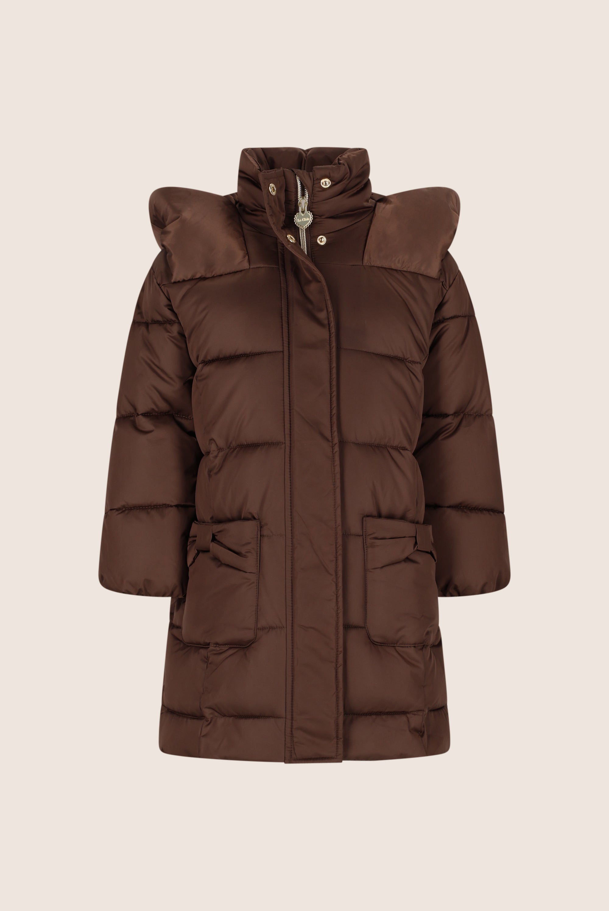 BLOOM lange winter puffer - Chocolate Chip