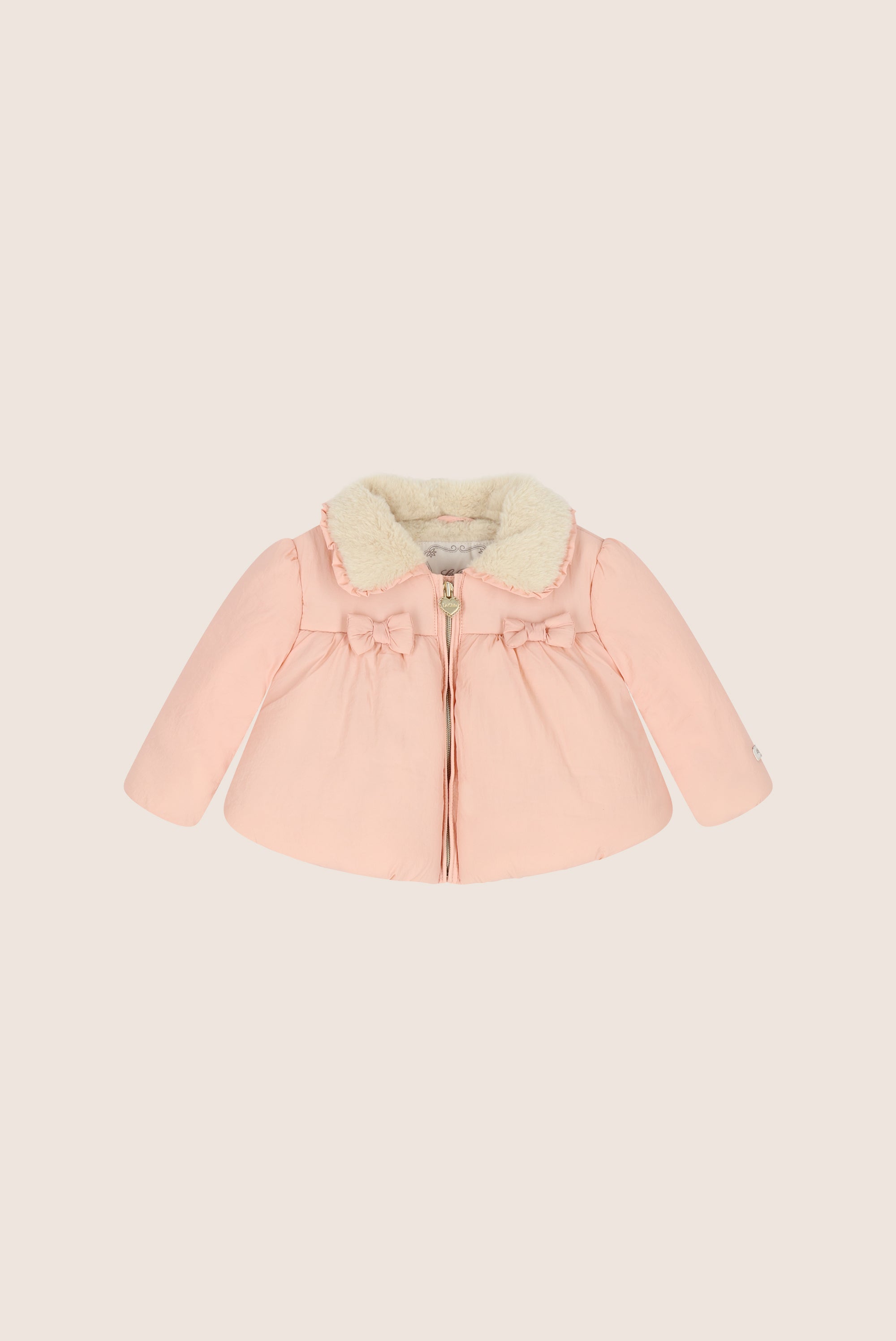 BAIRY puffy winterjasje met strikken - Pink Crystal