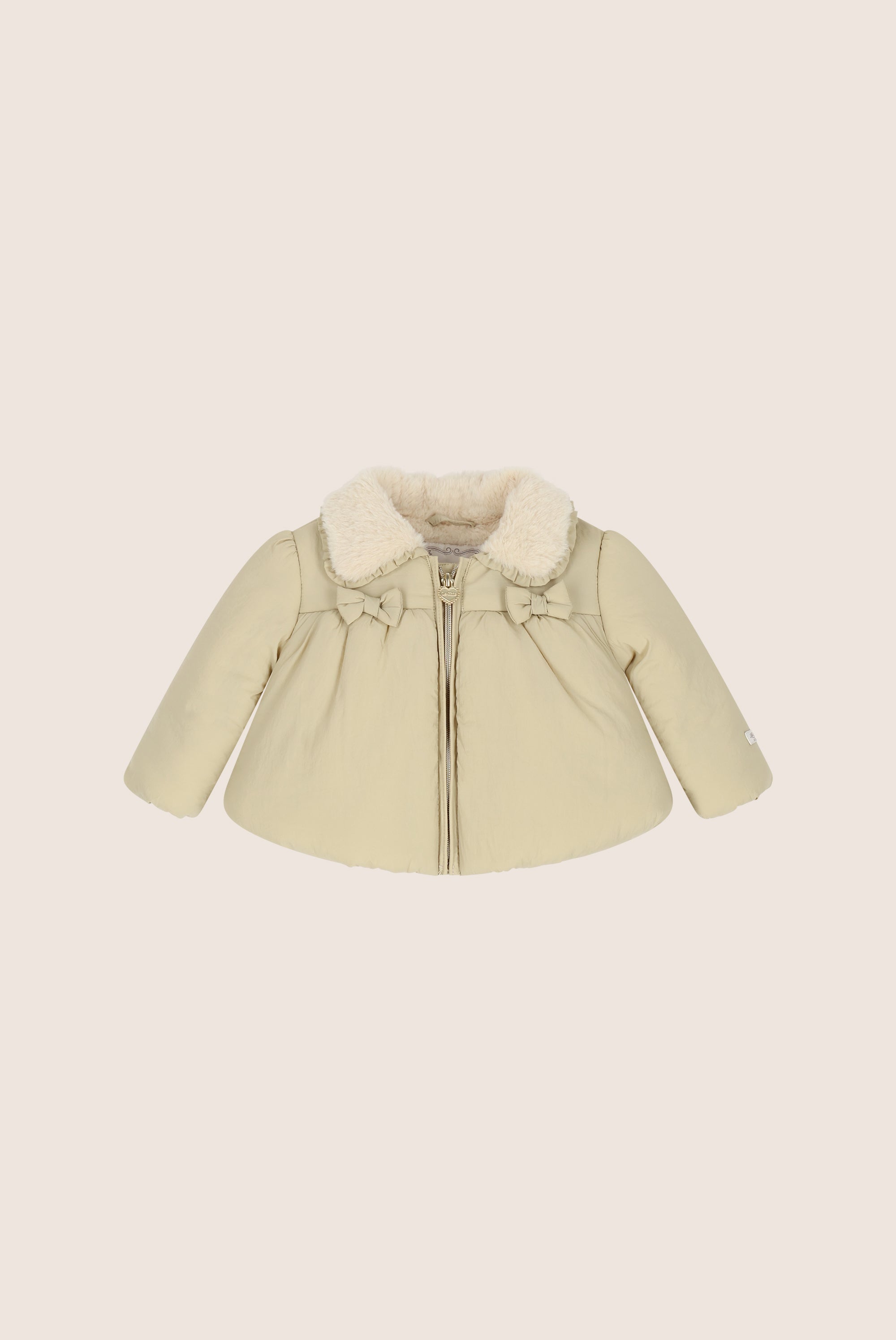 BAIRY puffy winterjasje met strikken - Dune Delight