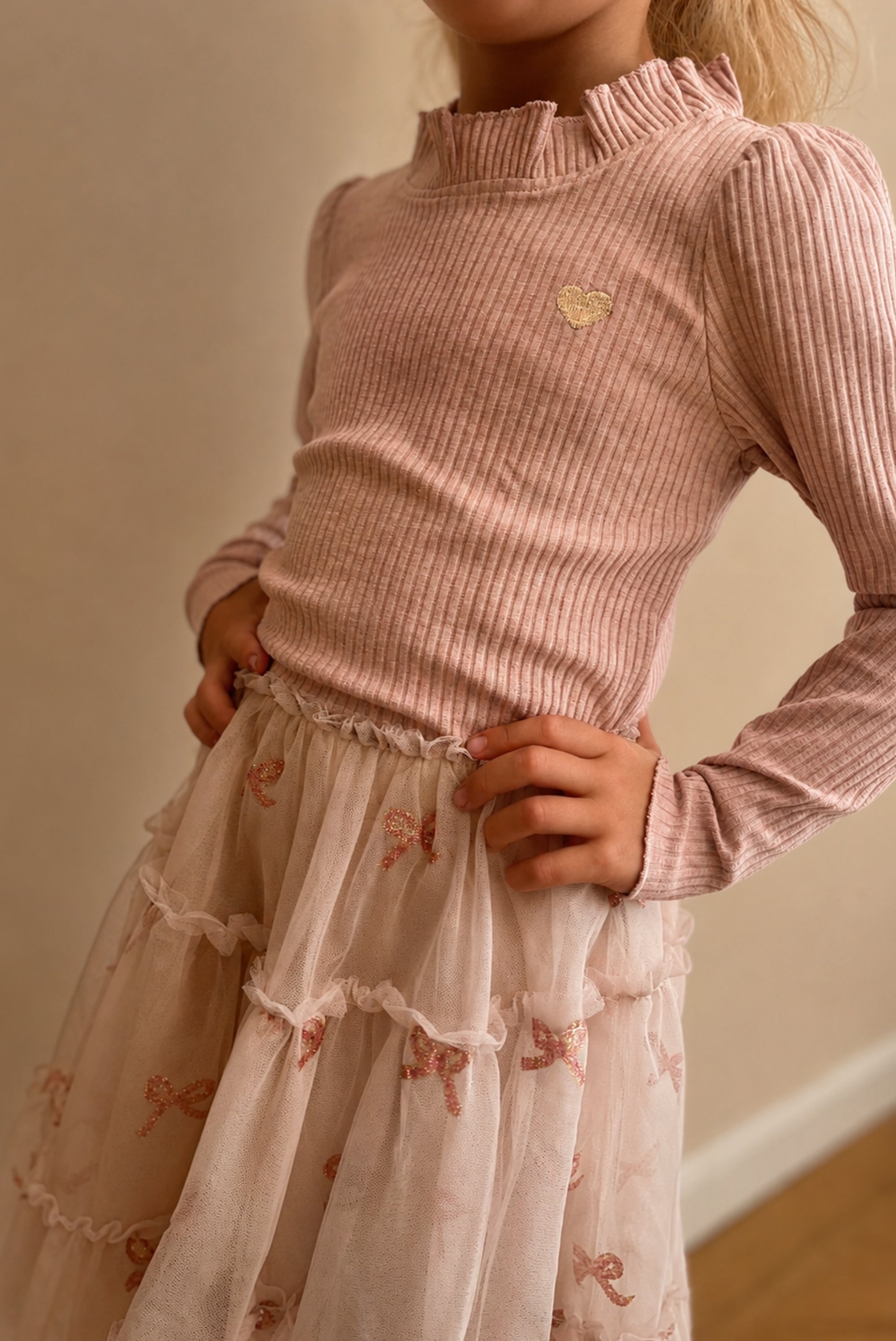 NOVA rib longsleeve - Victorian Pink
