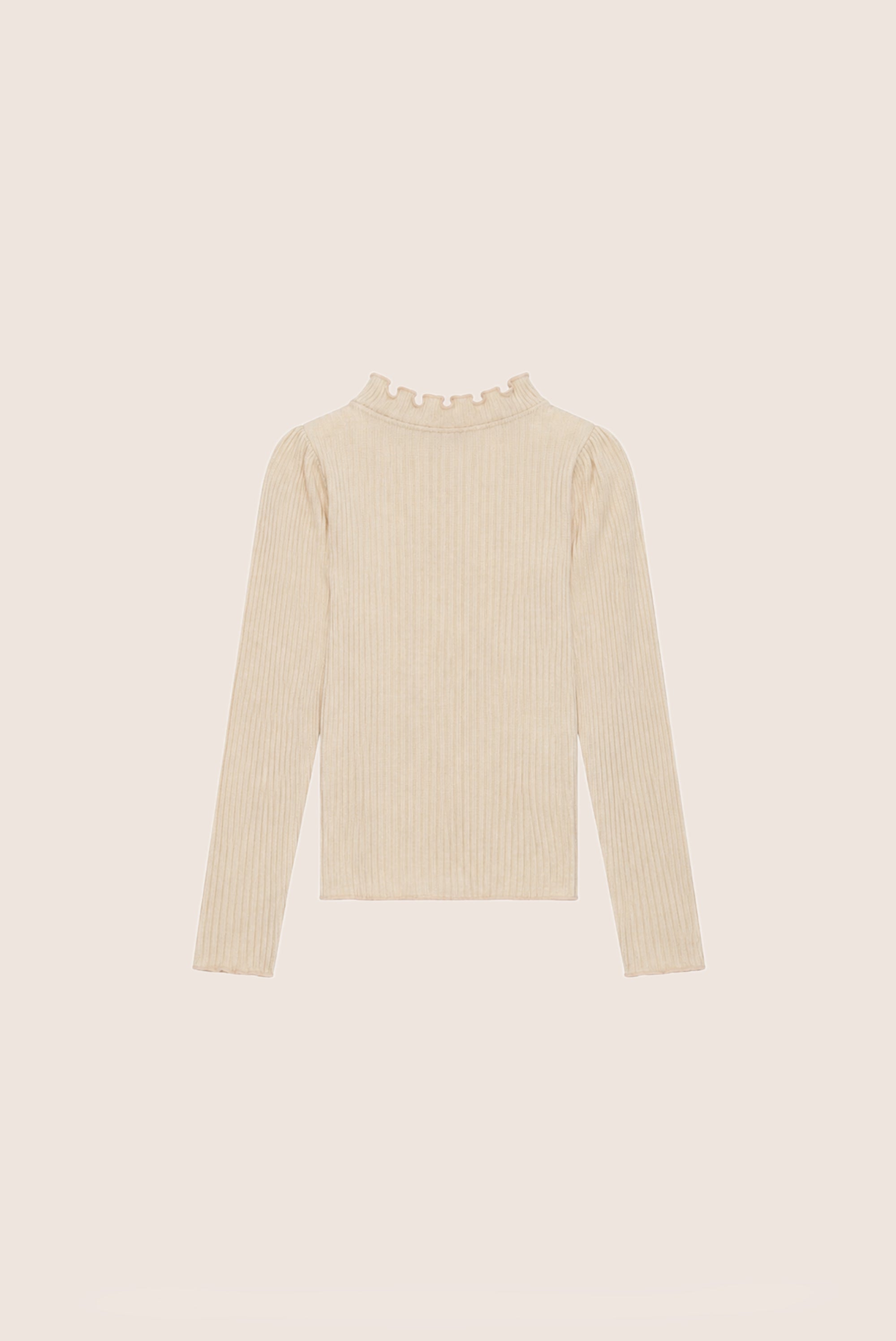NOVA rib longsleeve - Beige Melee