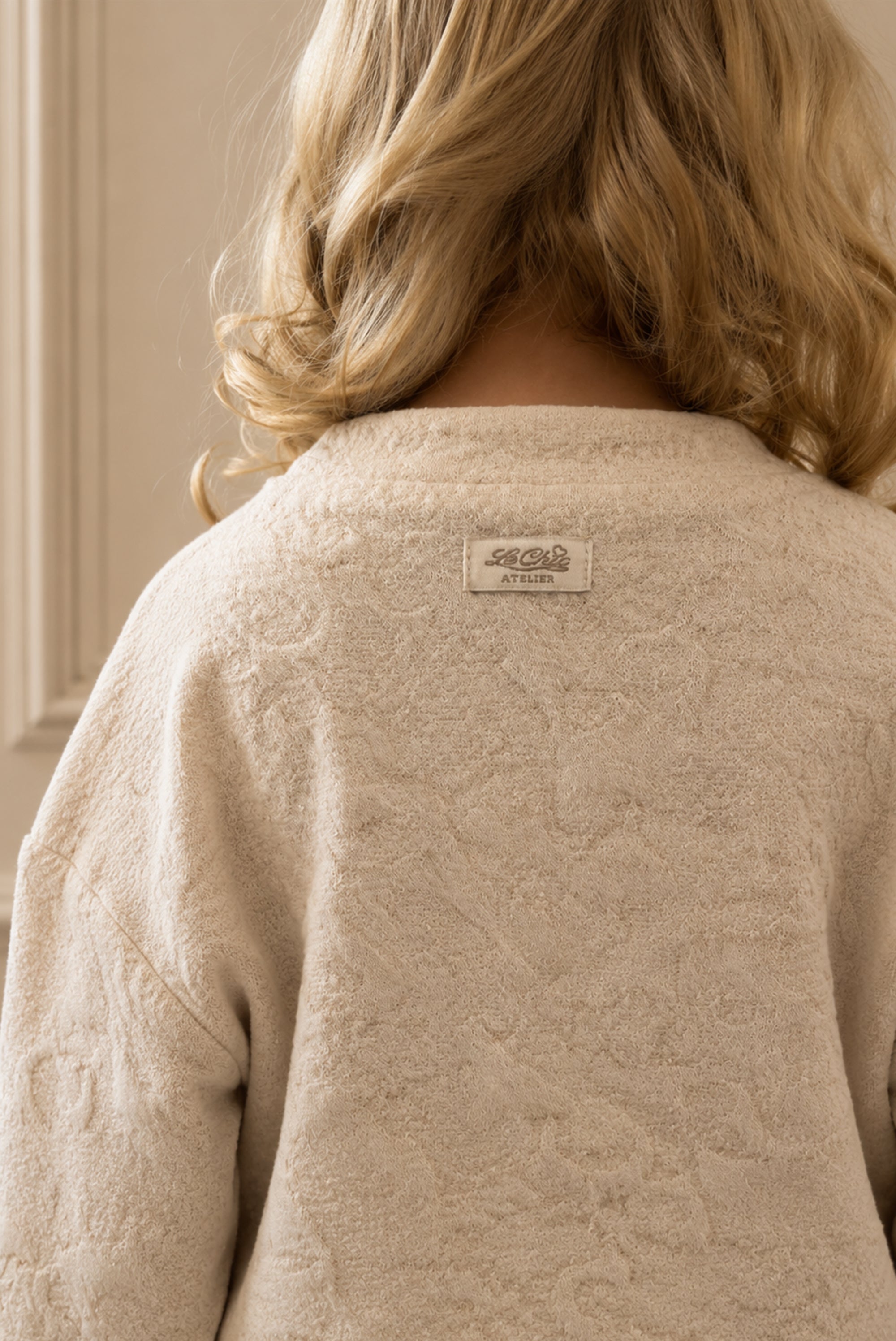 SABOW combi jurk met strikken - Beige Melee