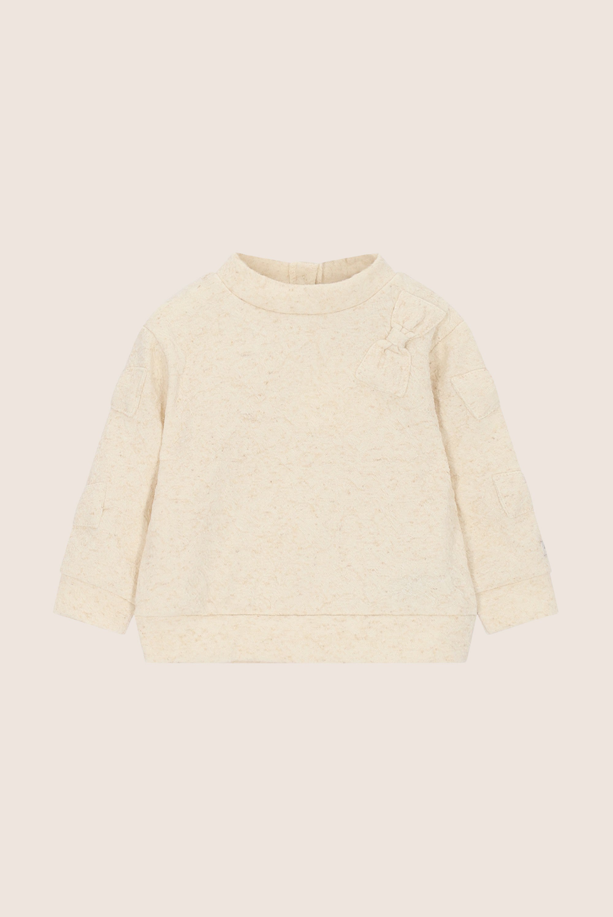 OVY sweater met strikken - Beige Melee