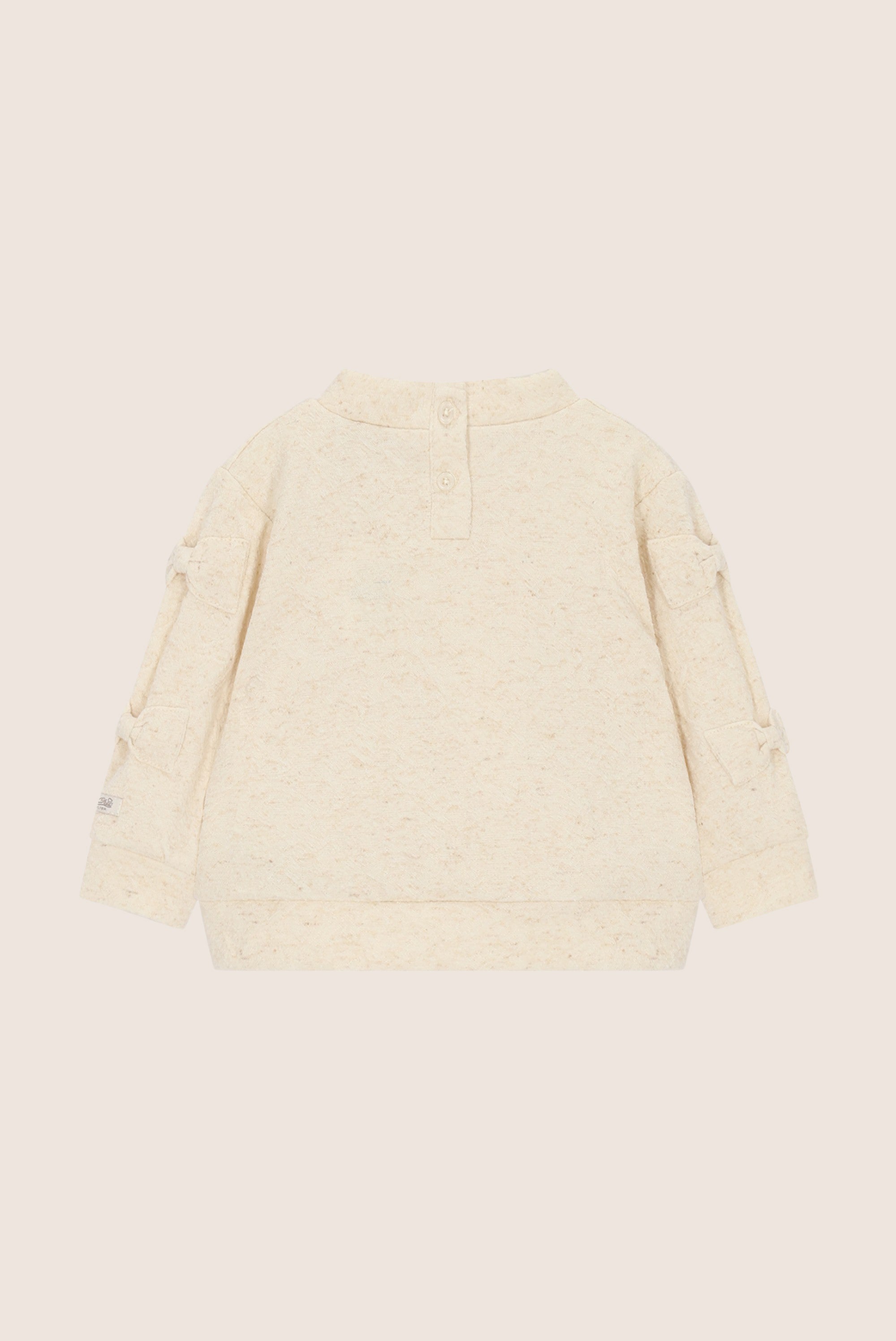 OVY sweater met strikken - Beige Melee