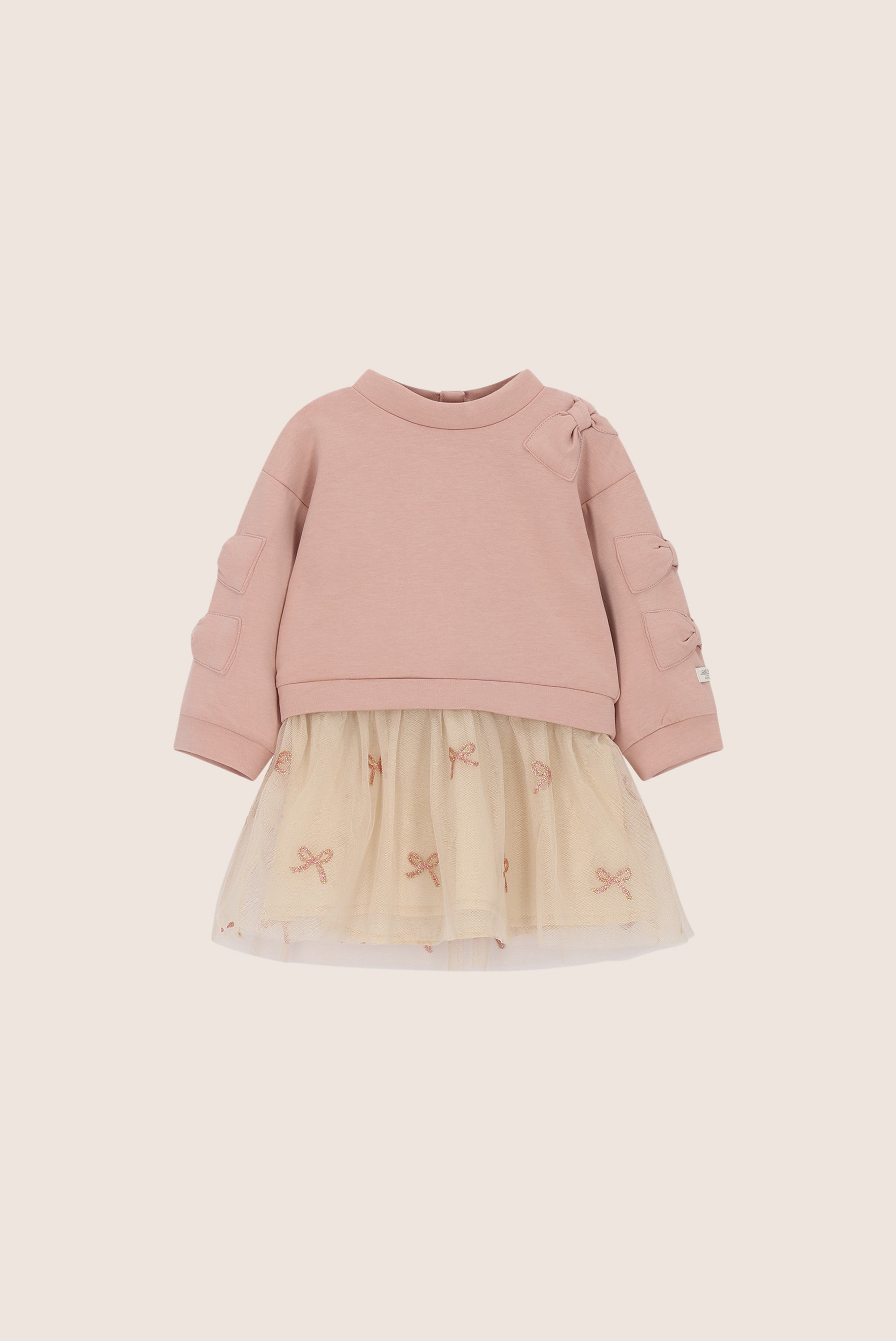 SABY combi jurkje met strikken - Victorian Pink