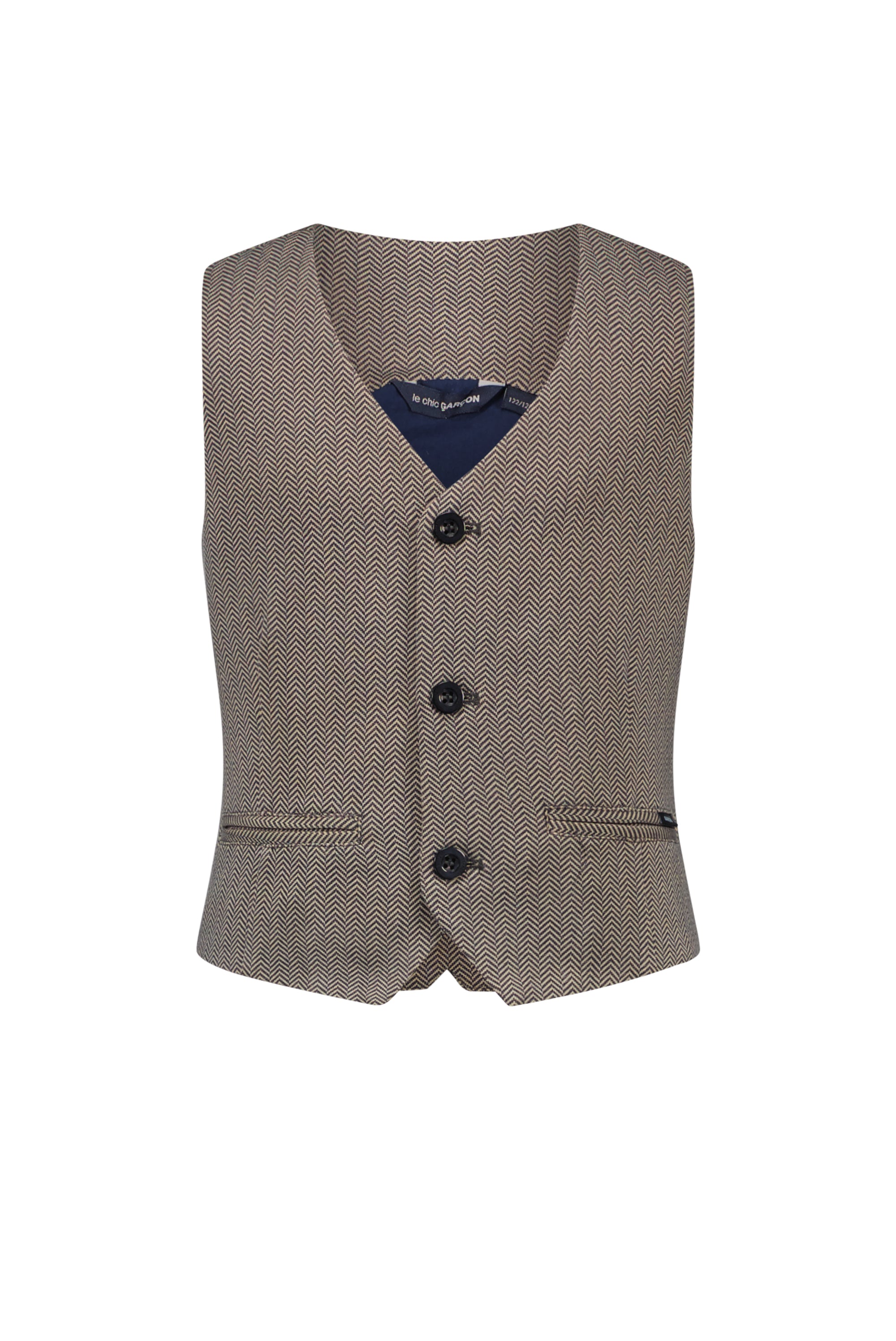 ◘ ART ◘ herringbone waistcoat *Navy*