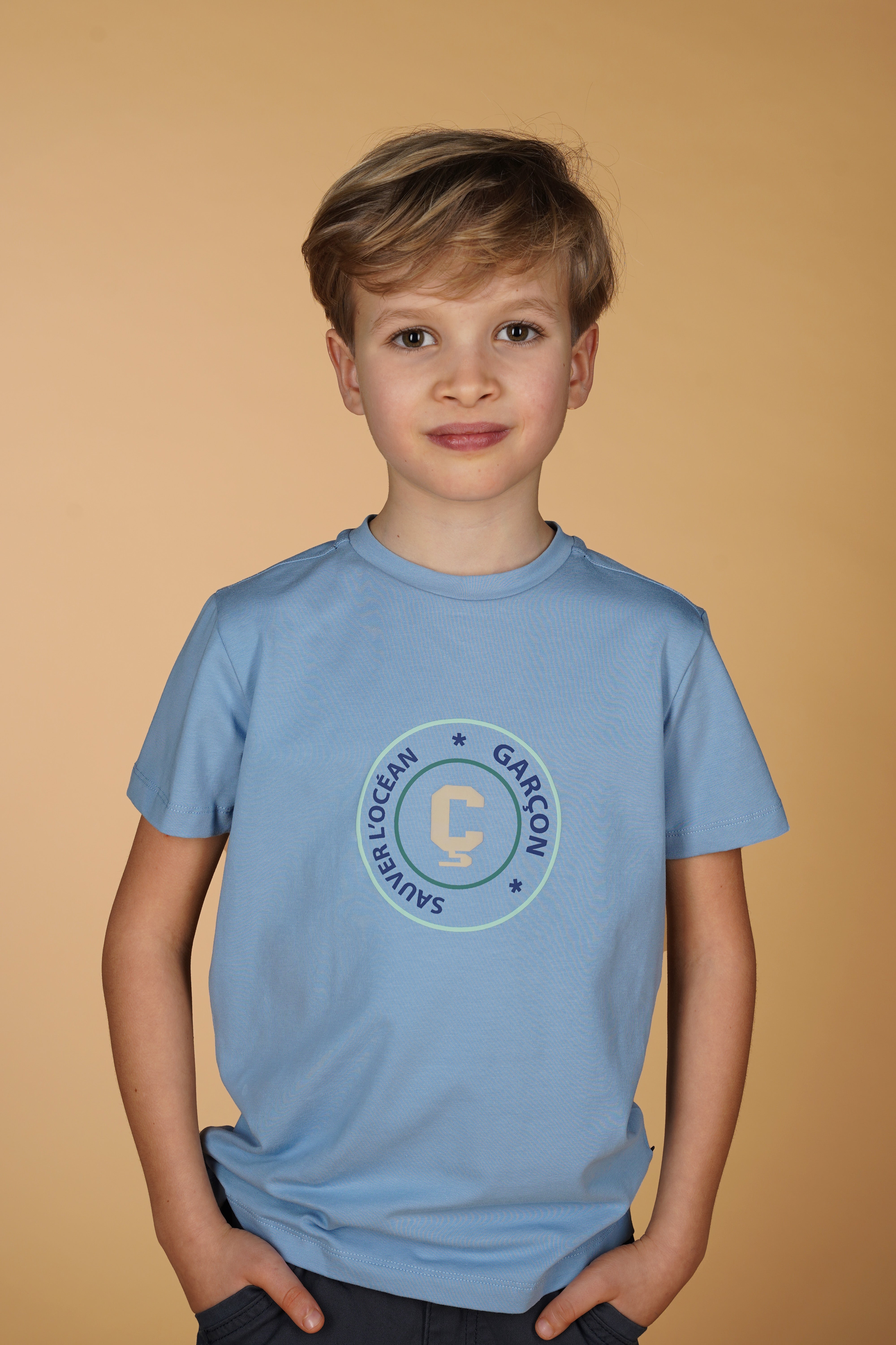 ♦ NOLAN ♦ sauver l'ocean T-shirt blauw