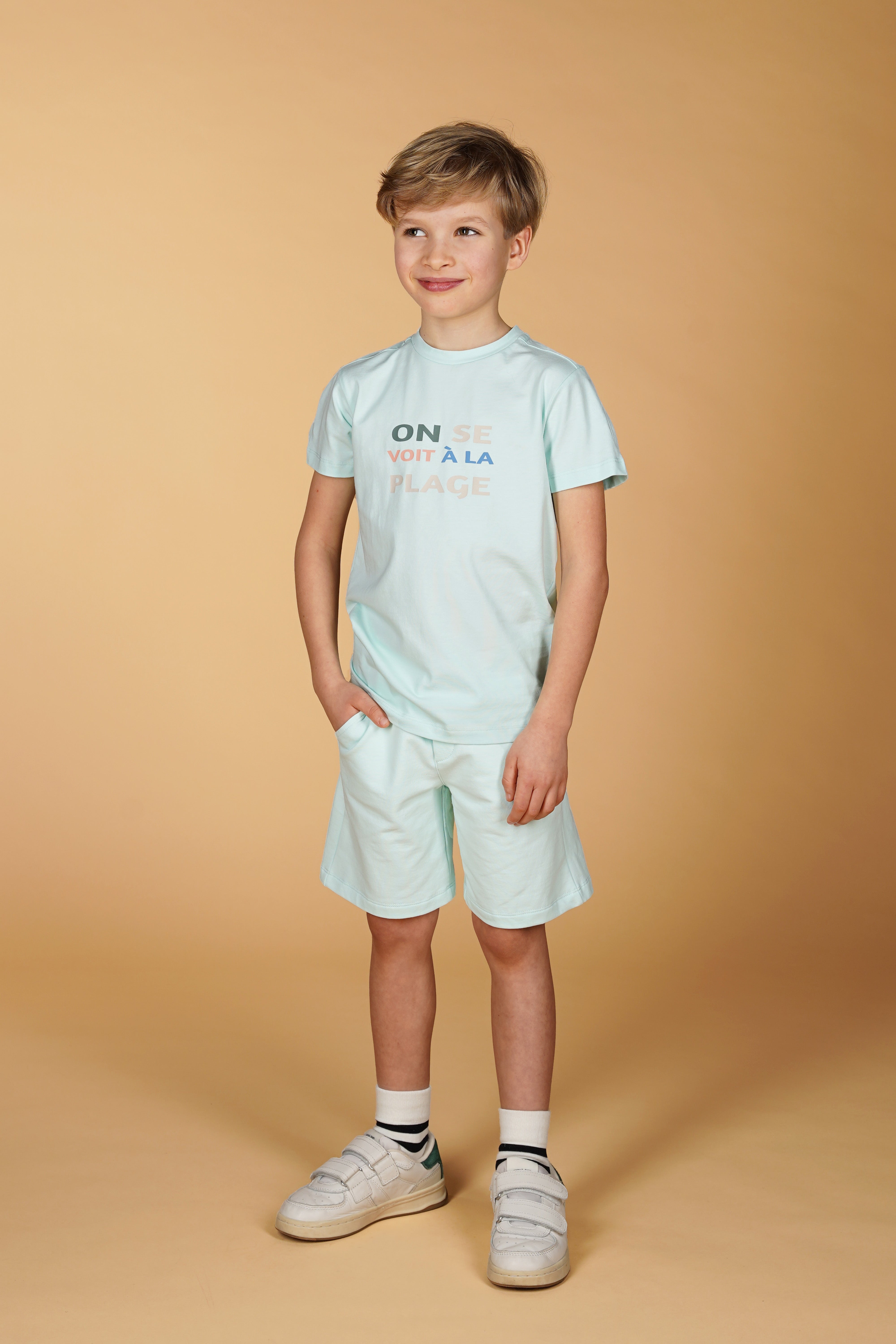 NOLAN a la plage T-shirt aqua