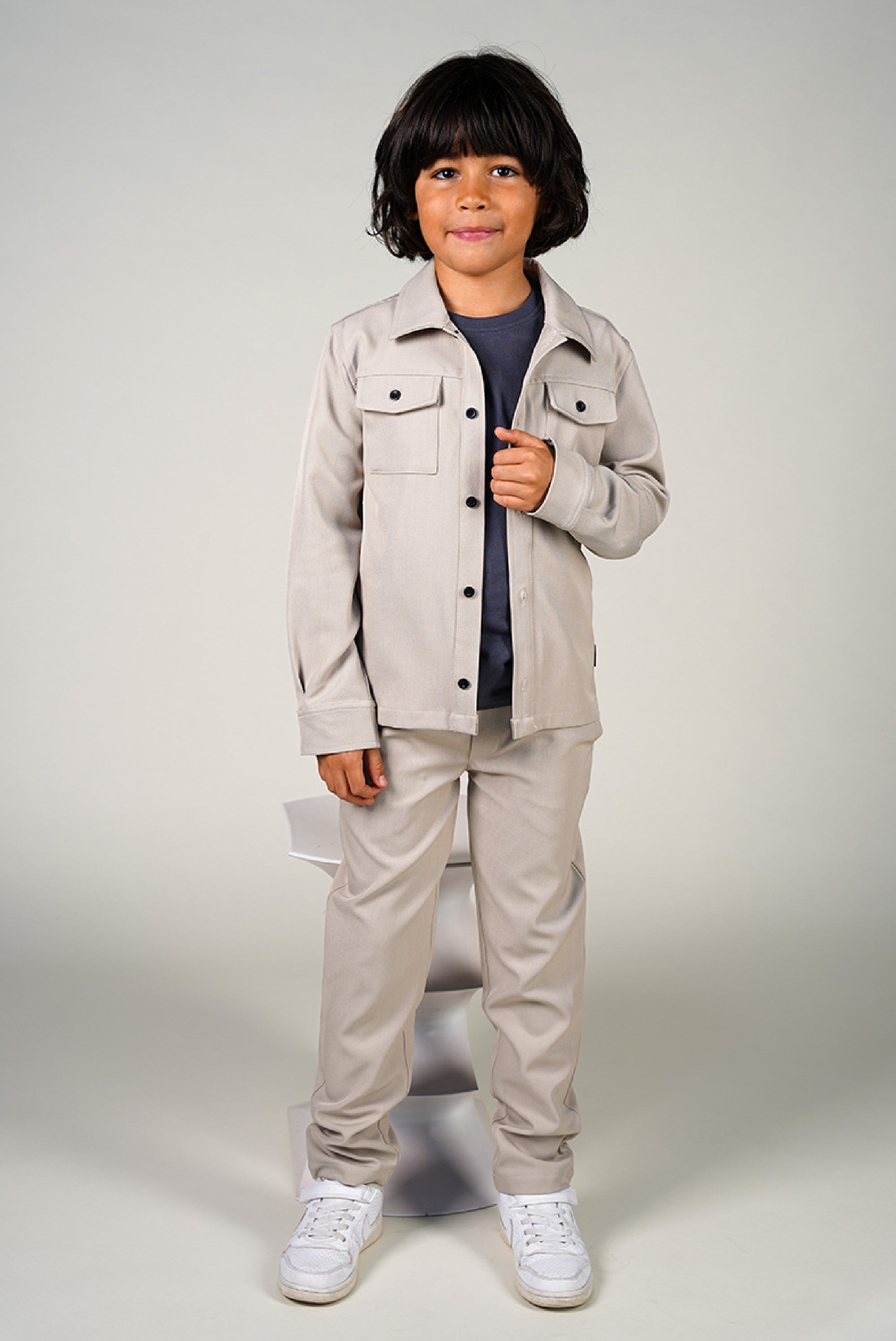 EVILO overshirt. Oyster Grey