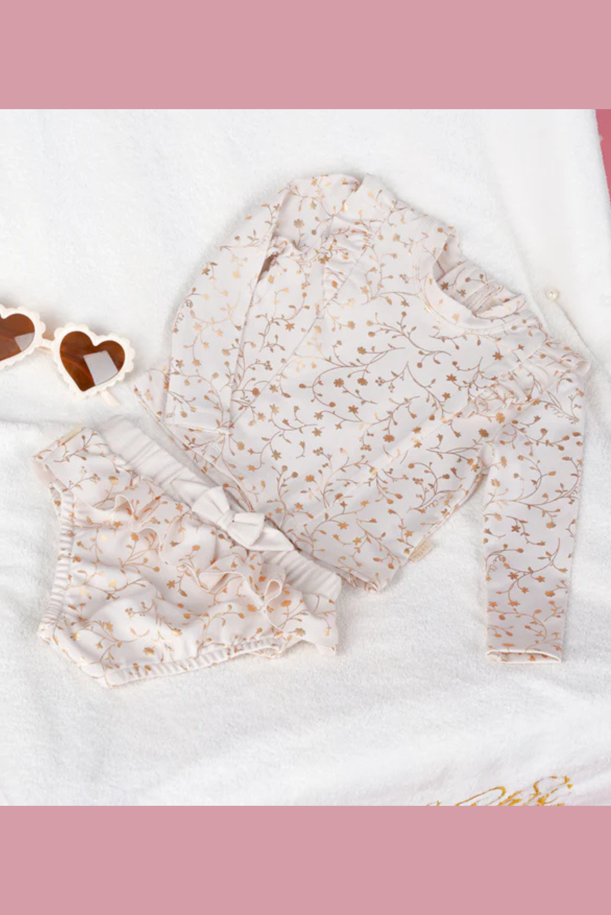 ♥ZOÉ♥ 2-piece swimset & sunglasses *Pearled Ivory*