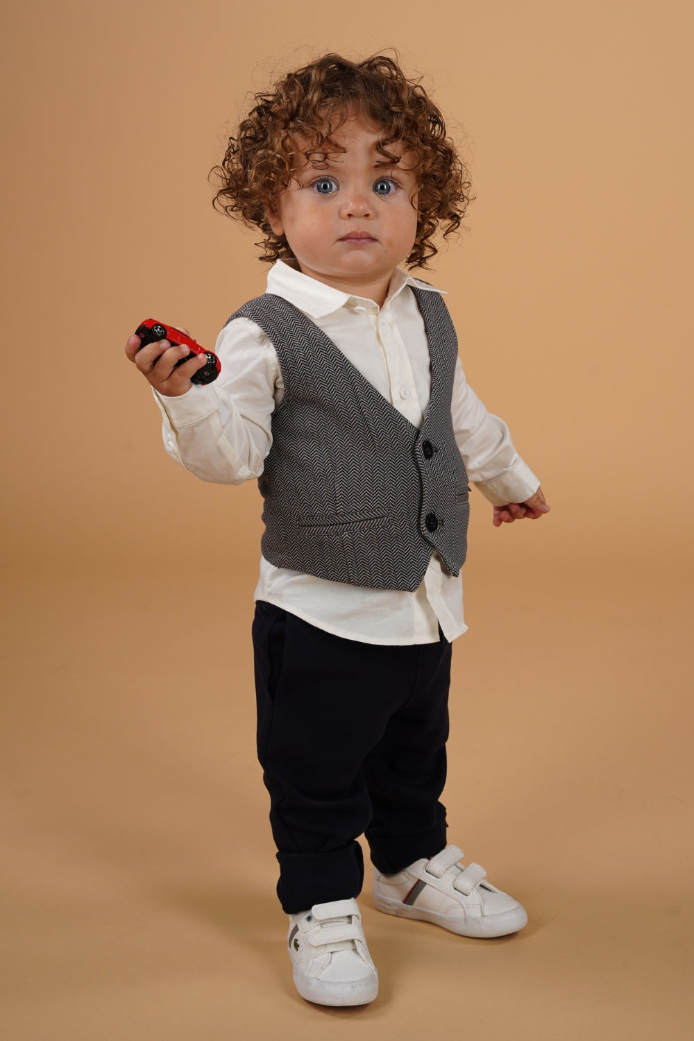 ◘ AVI ◘ herringbone waistcoat *Navy*