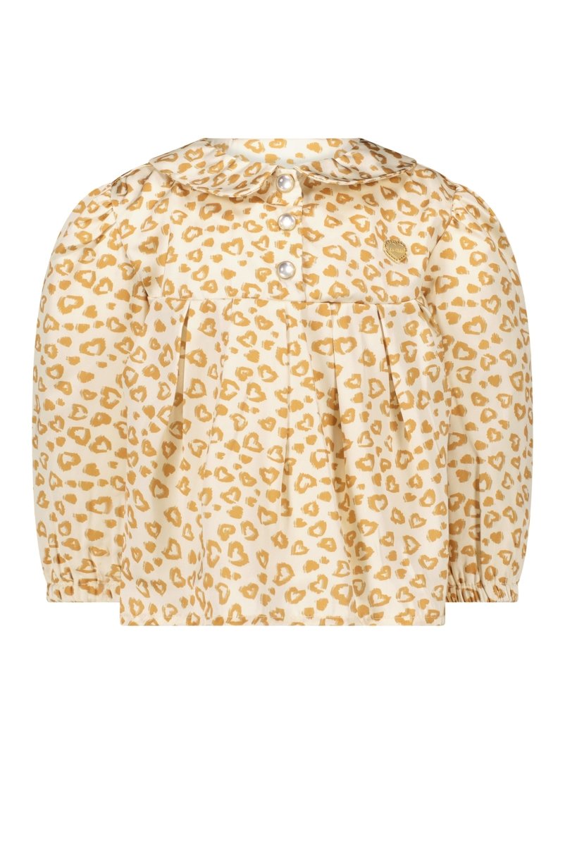 EXPLORE pleated leopard blouse mini - Le Chic Fashion