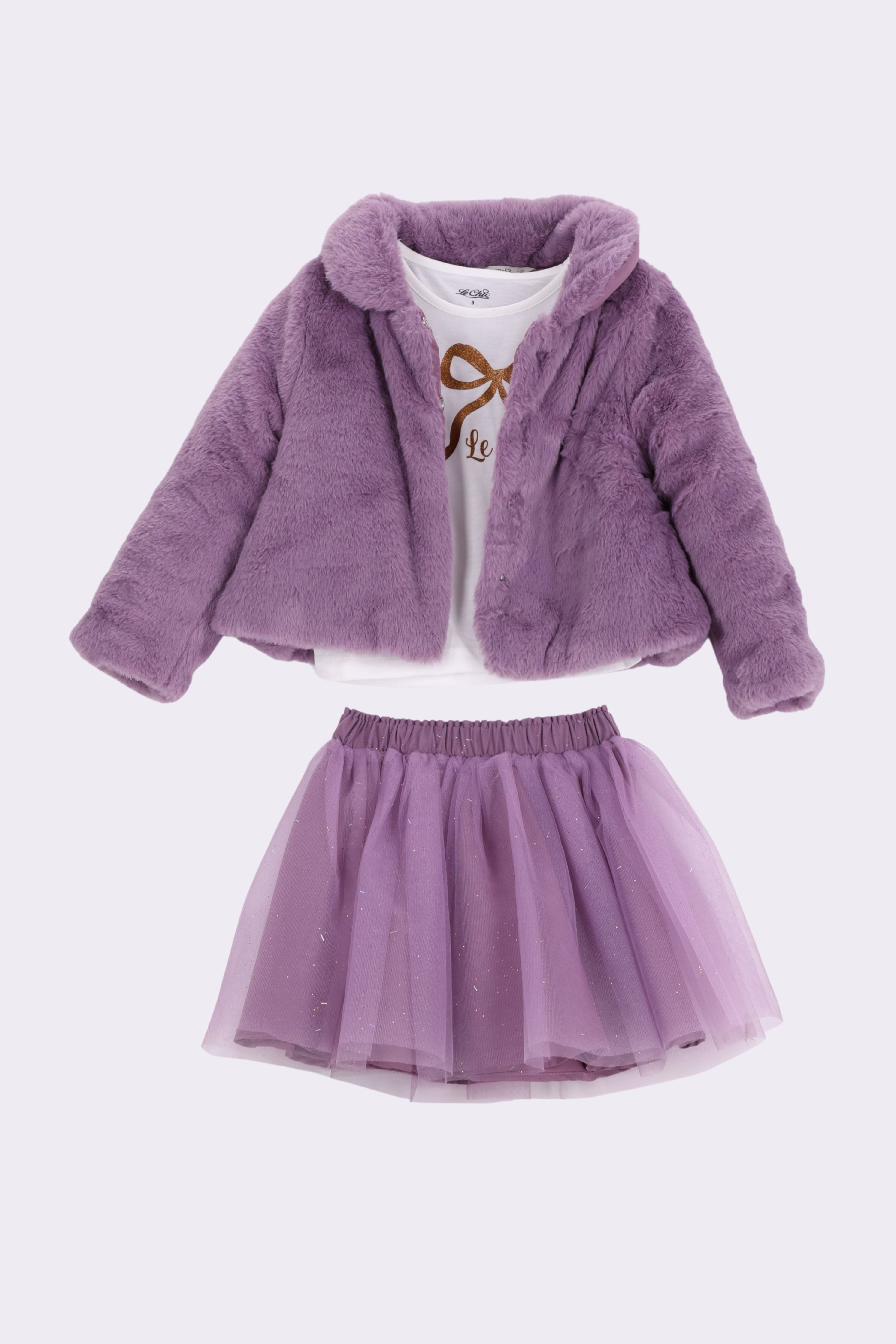 BAYA 3pc set Mauve (jacket, tee, skirt)