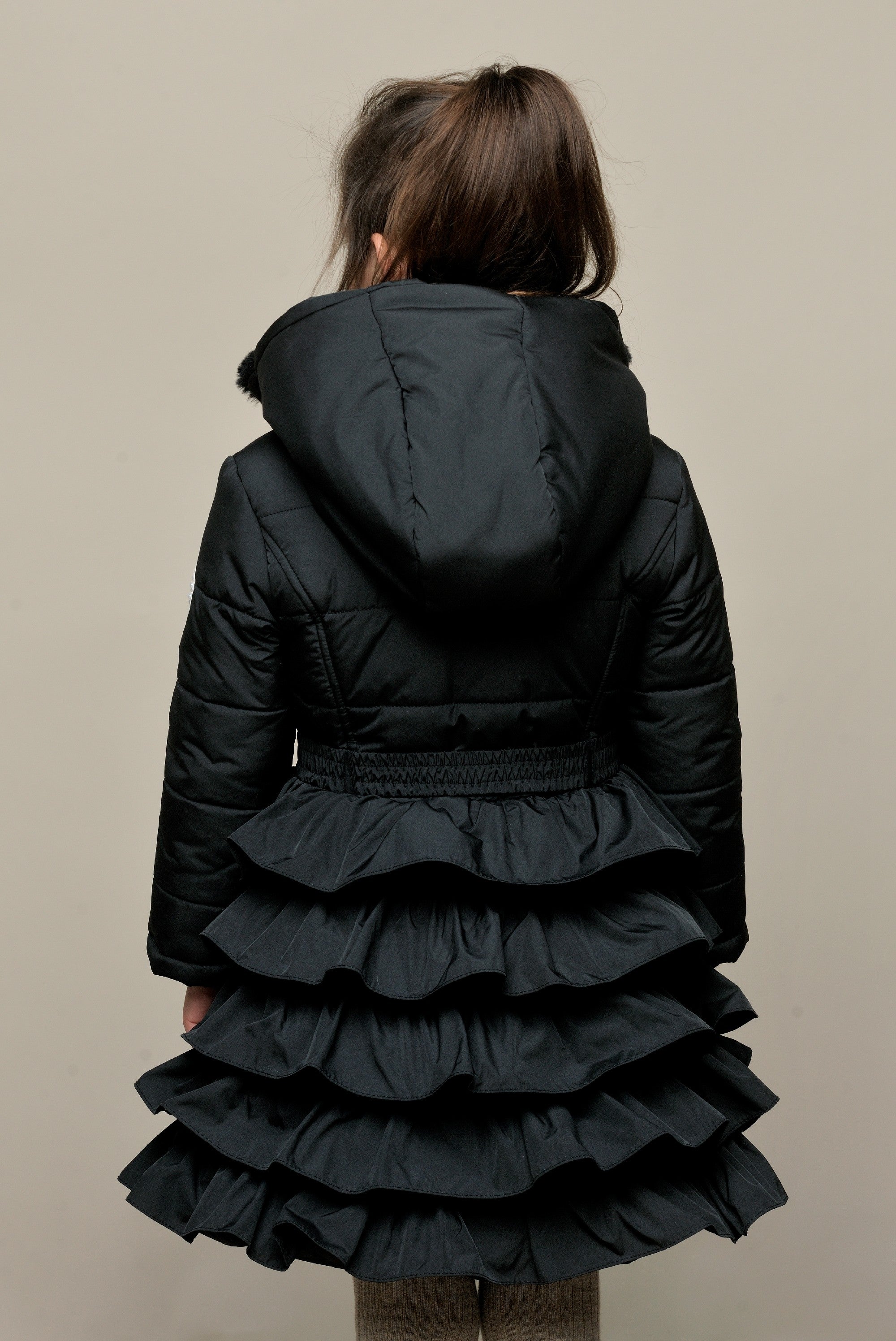 BERLINA belt & ruffles coat