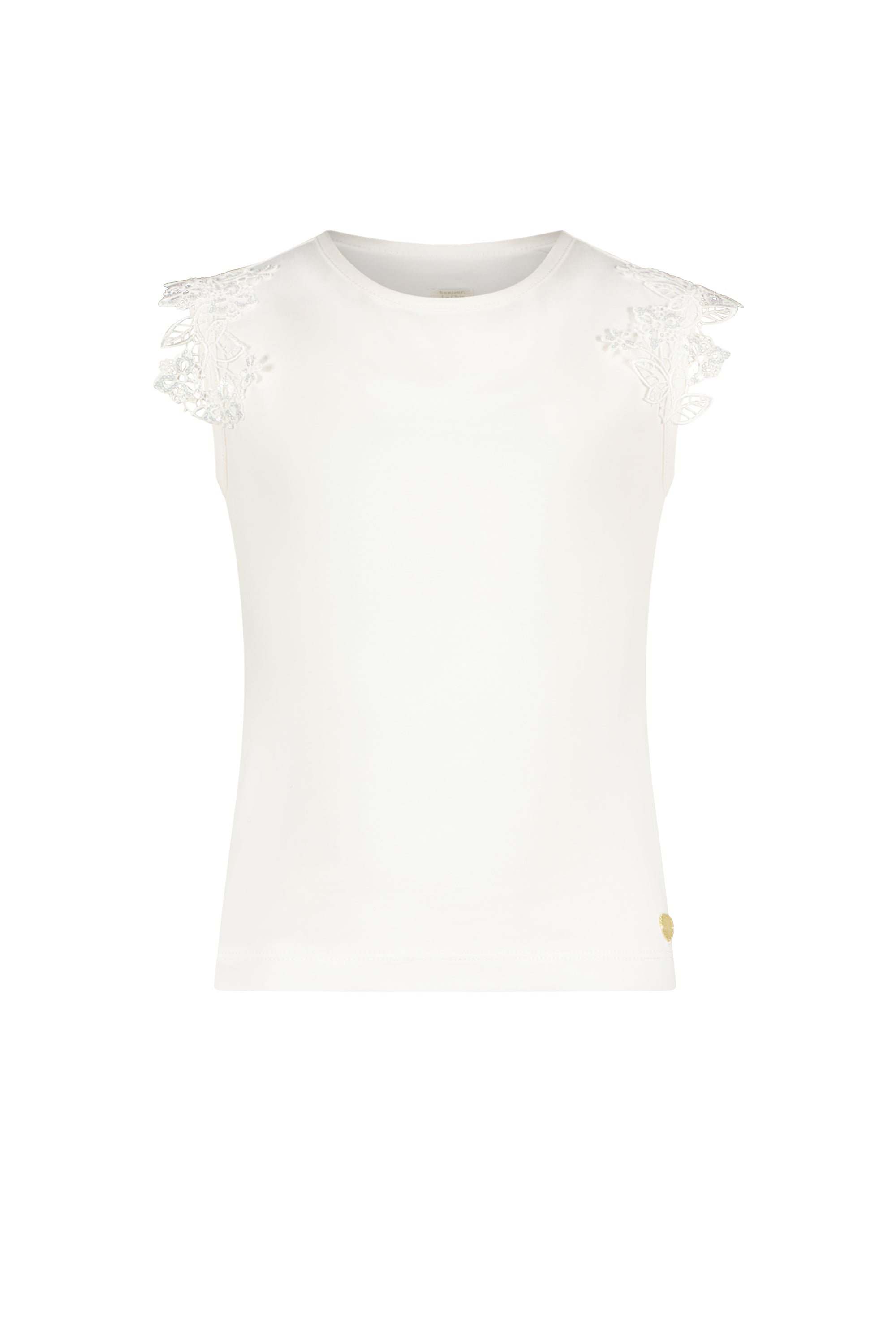 NOOSHY bloemen T-shirt Off white