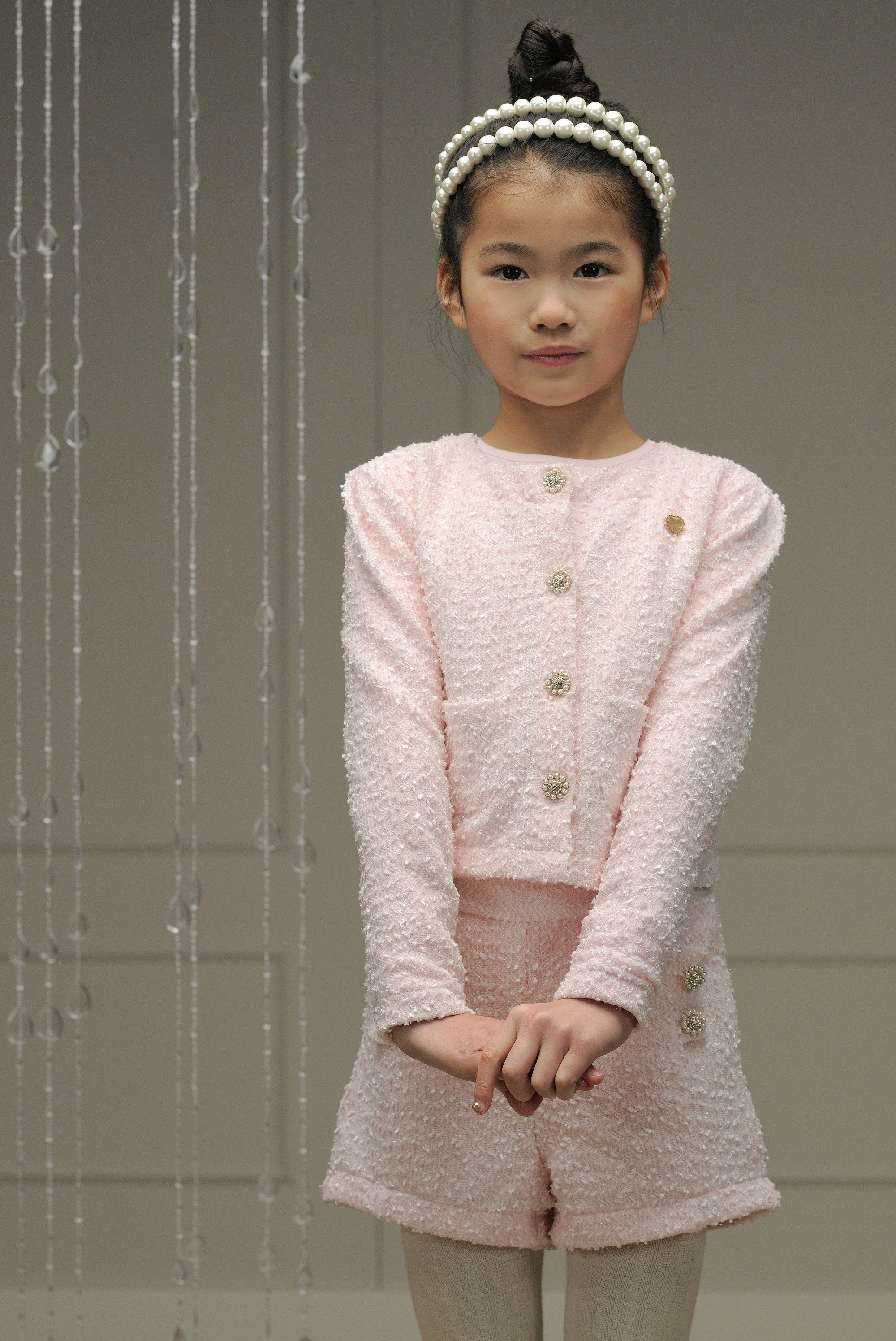 ♥ AMSY ♥ glitter knit jacket *Rose Quartz*