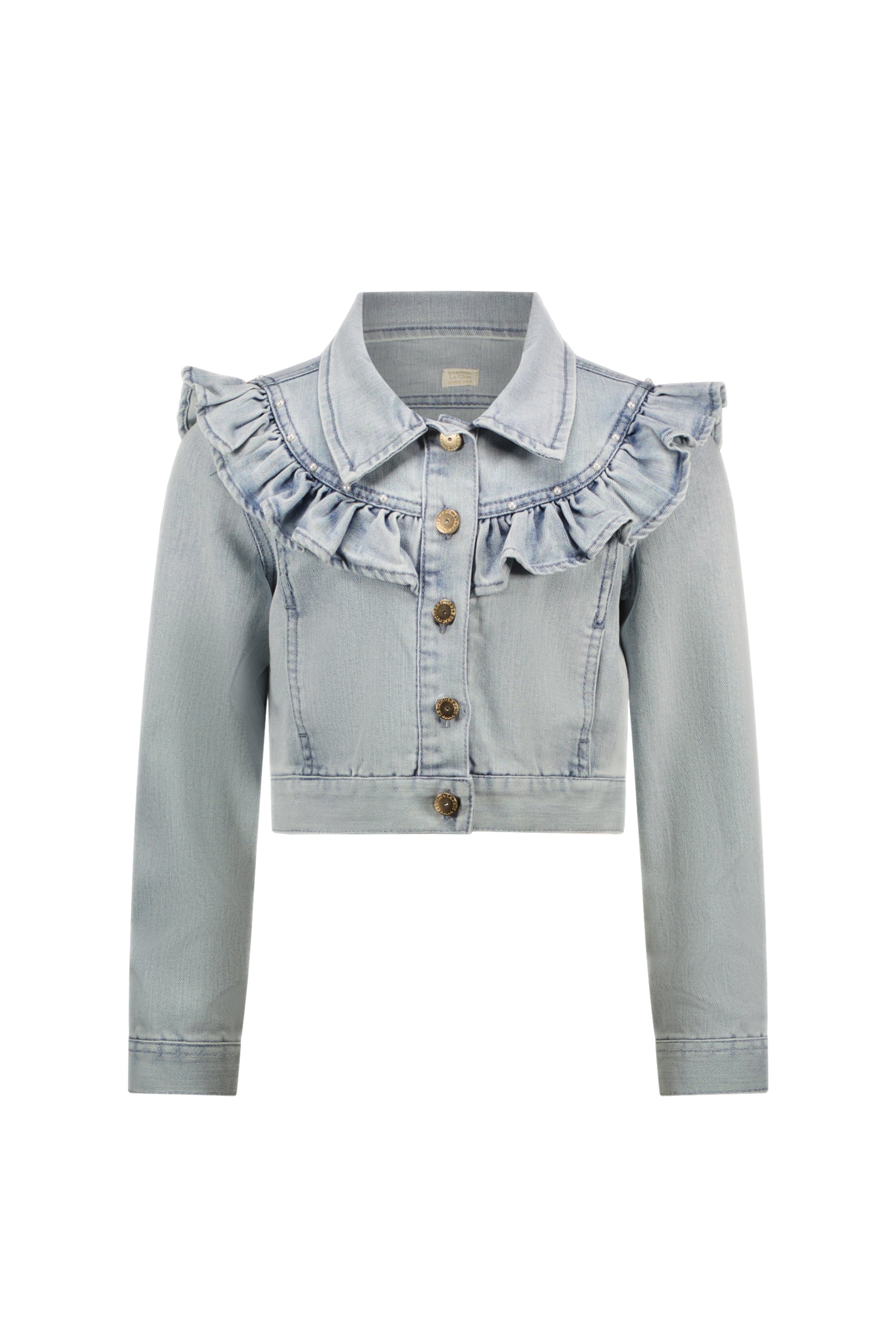 ♥ALYSUM♥ ruffle denim jacket *Classic Light Denim*