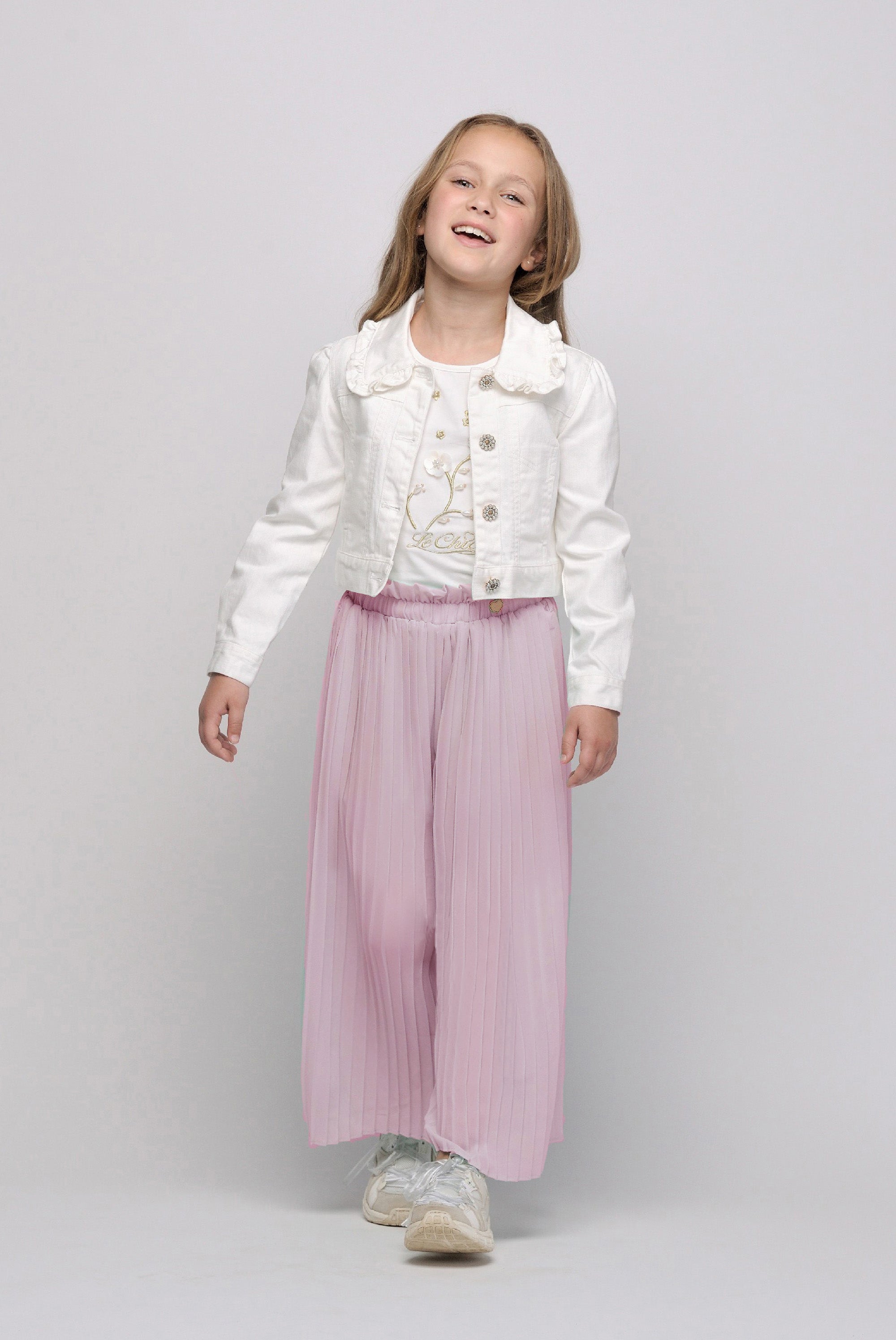♥NOMMY♥ pearls & flowers T-shirt *pearled ivory*