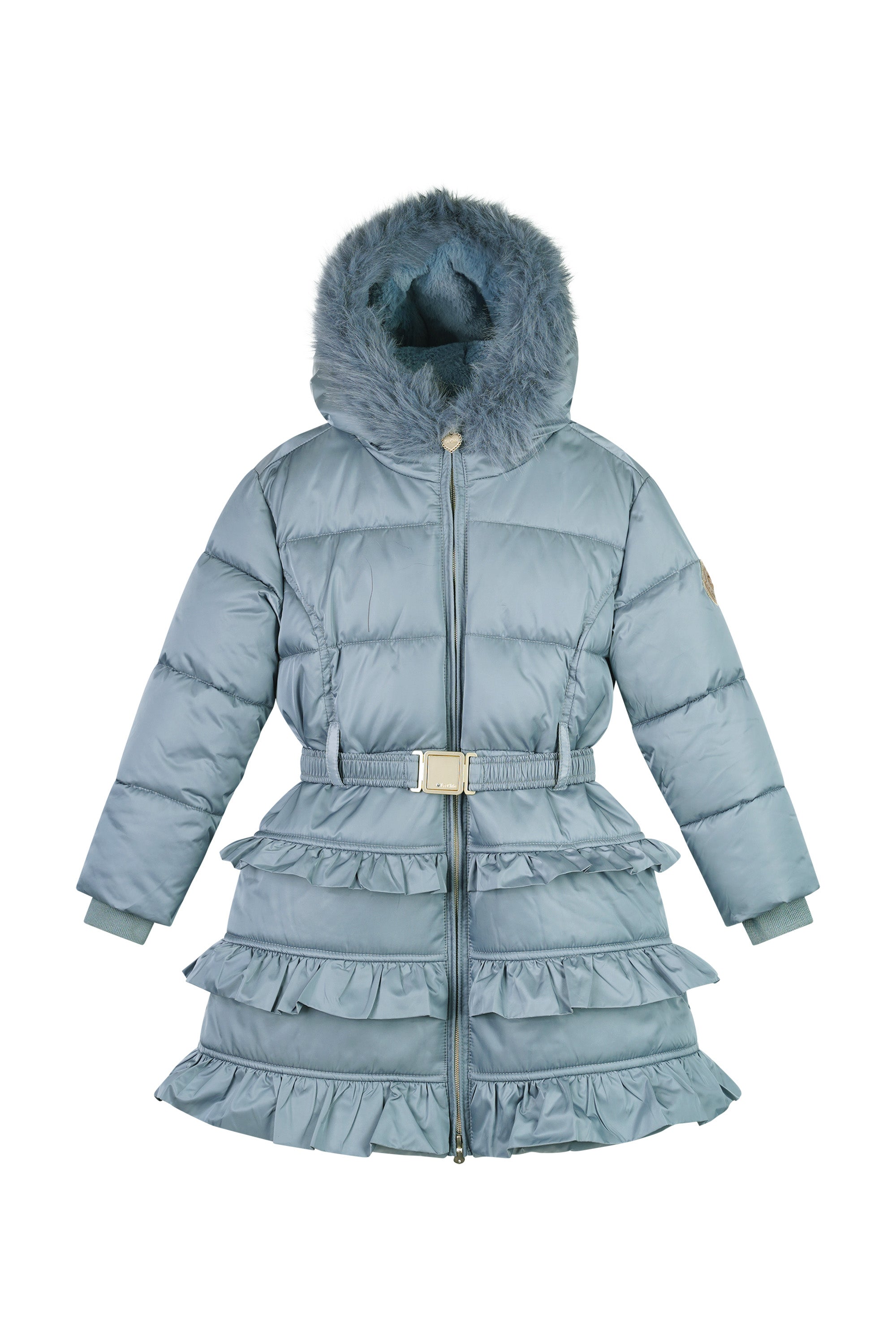 ♥ BLIGHT ♥ winterjas met ruches *Blauw*