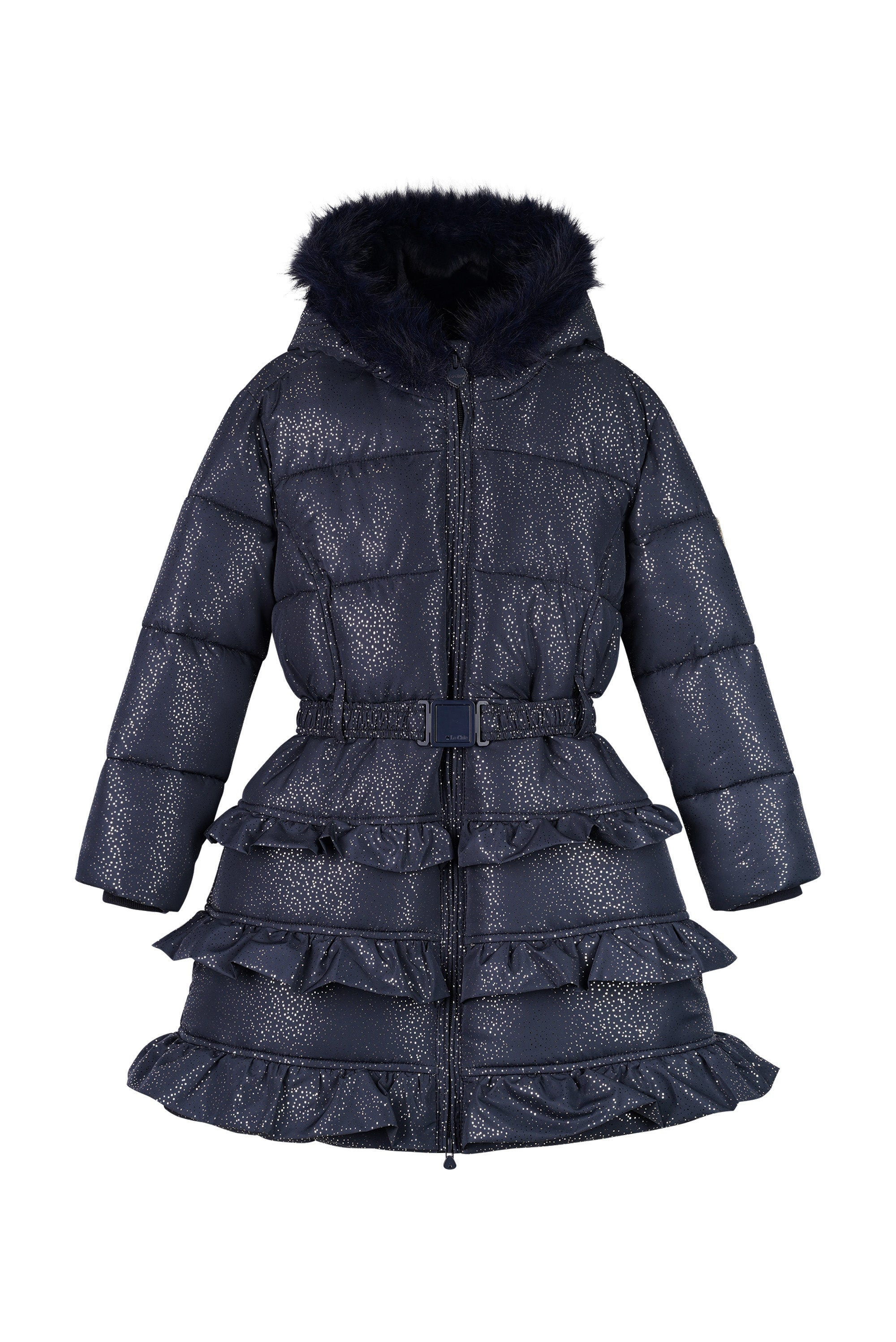 ♥ BLIGHT ♥ winterjas met ruches *Donkerblauw*