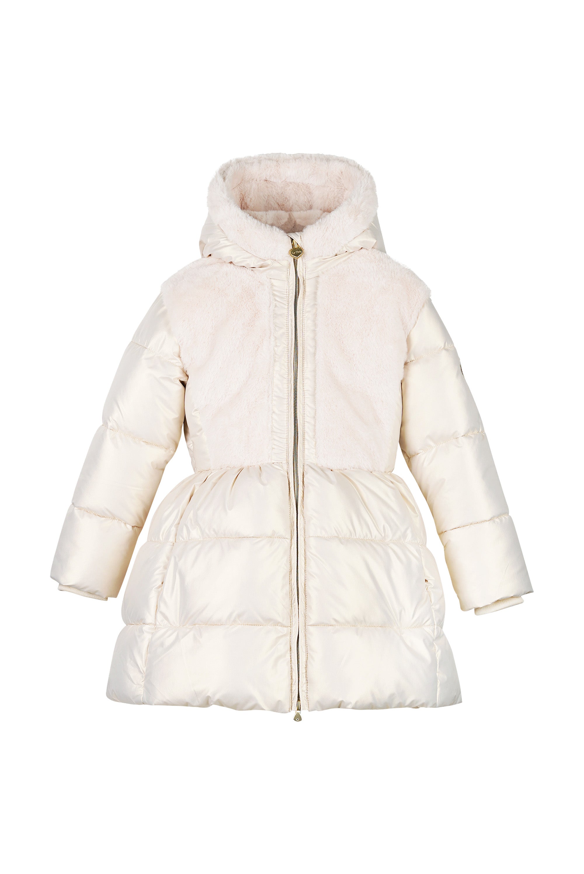 ♥ BLOOM ♥ winterjas met bont-lijf *Off-White*